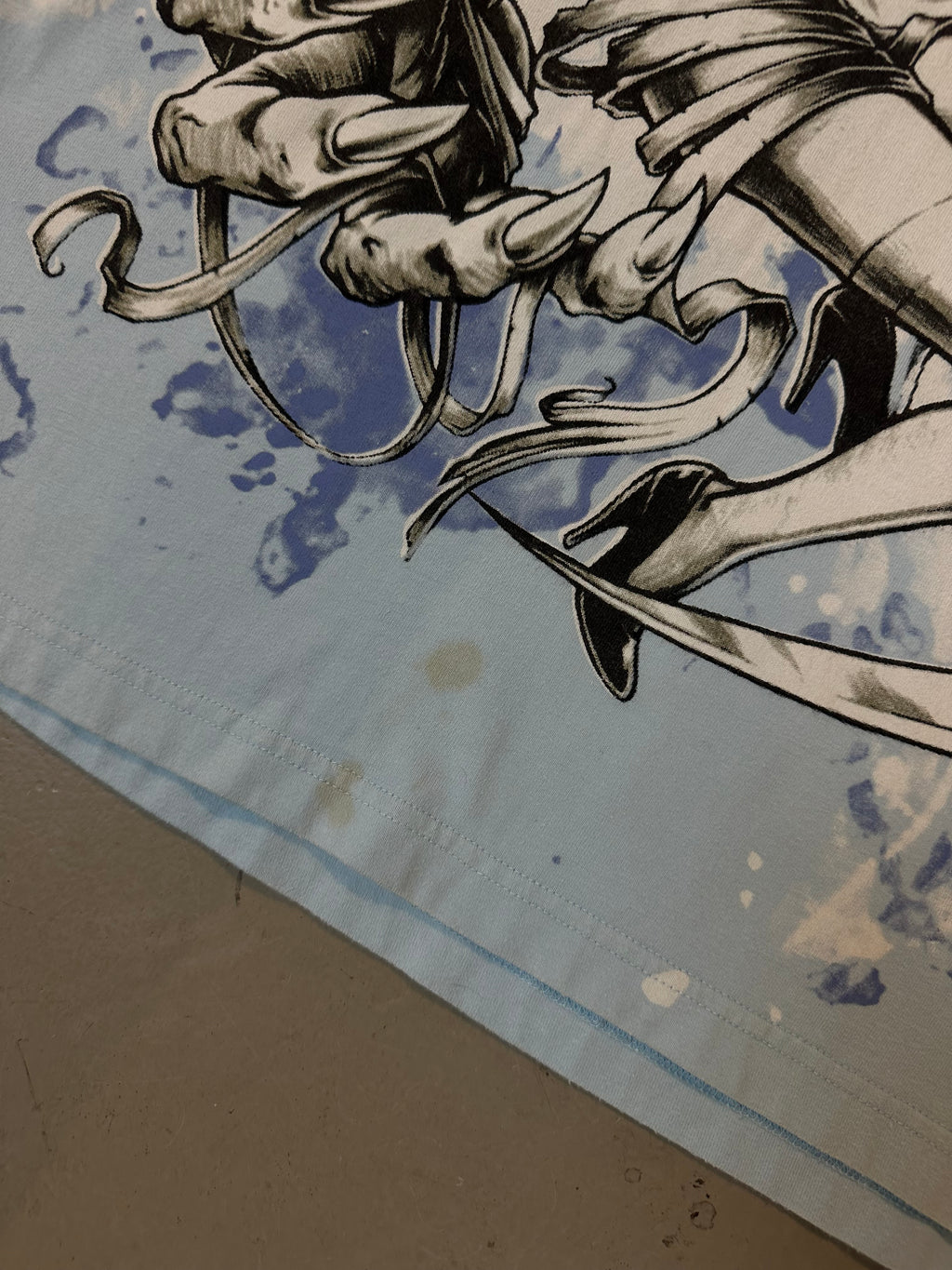 Vintage Baby Blue Graphic Tee L/XL