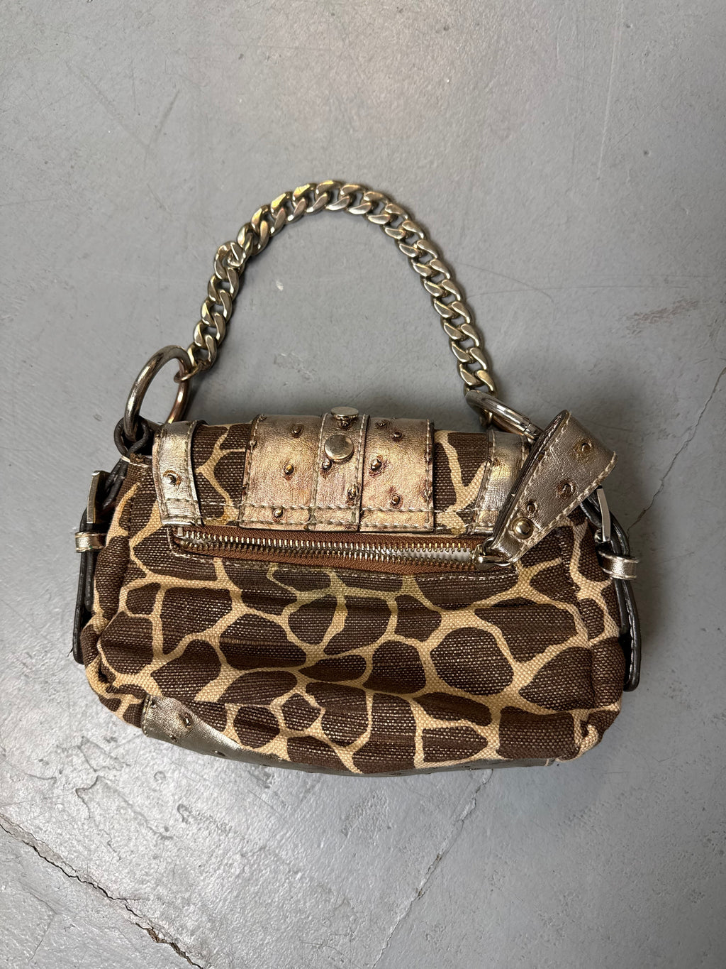 Vintage Guess Giraffe Print Mini Bag for girls Y2K Second Hand 2000s Fashion 