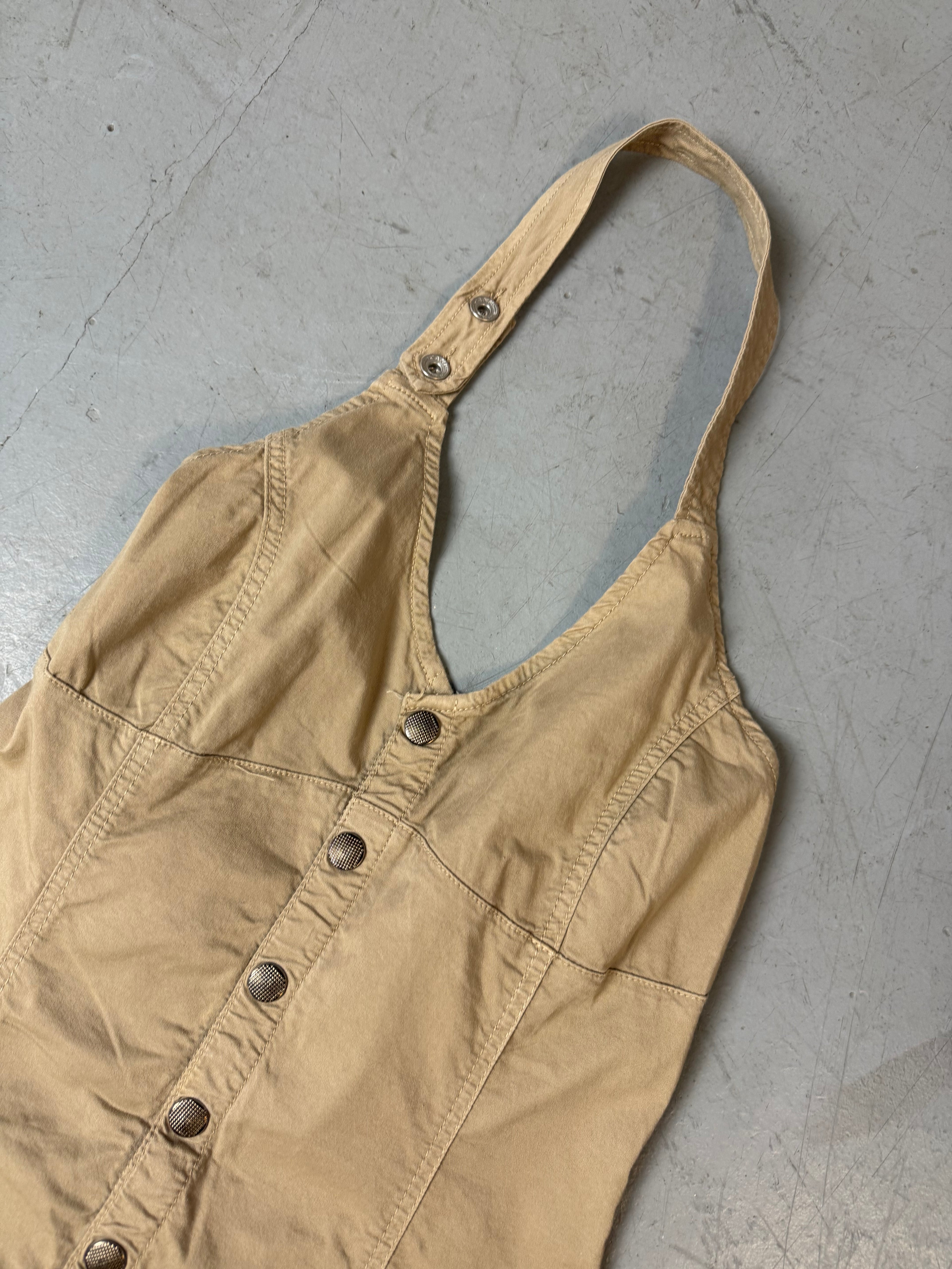 Vintage Neckholder Cargo Dress S/M