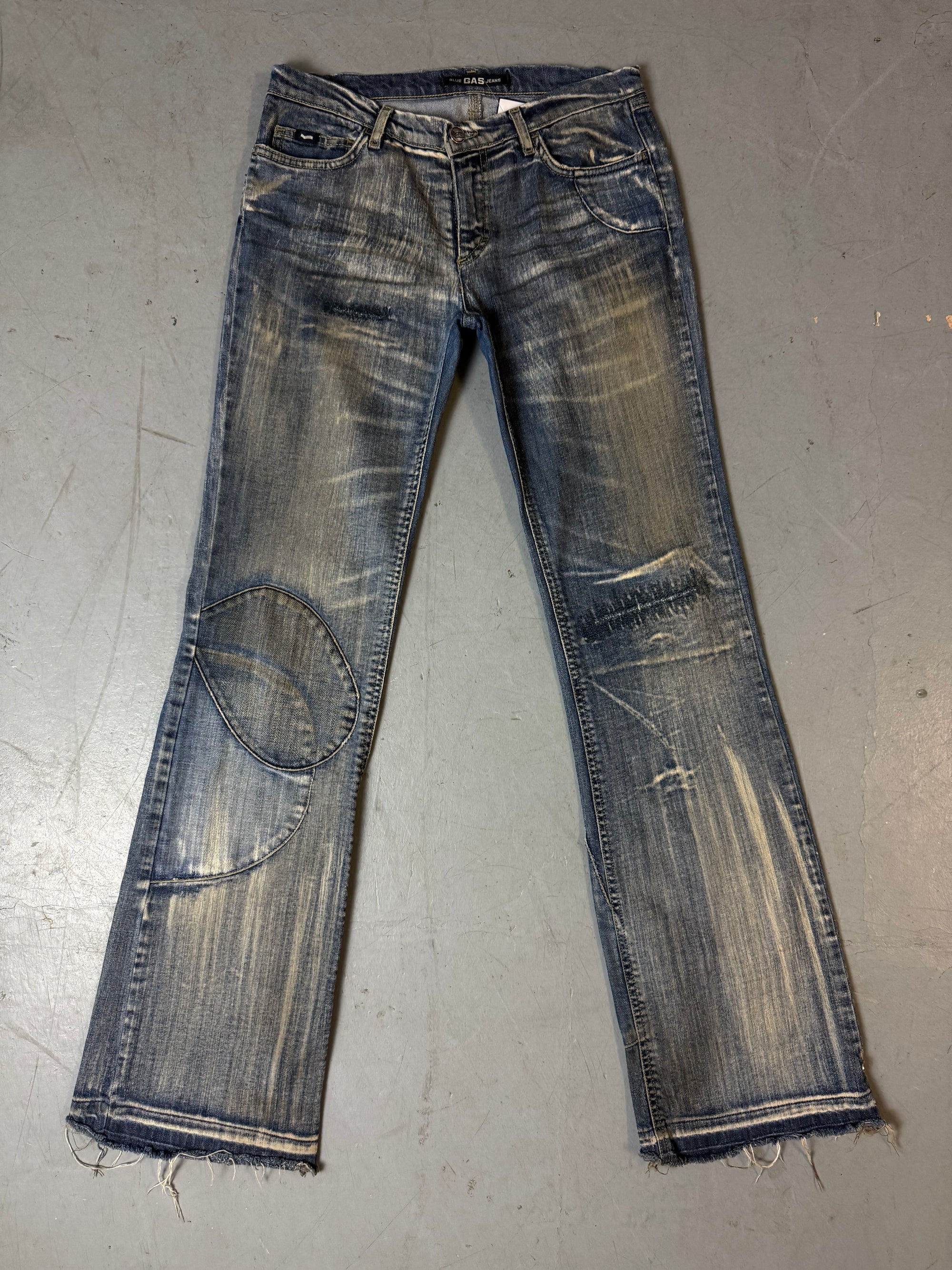 Vintage GAS Blue Washed Bootcut Jeans S