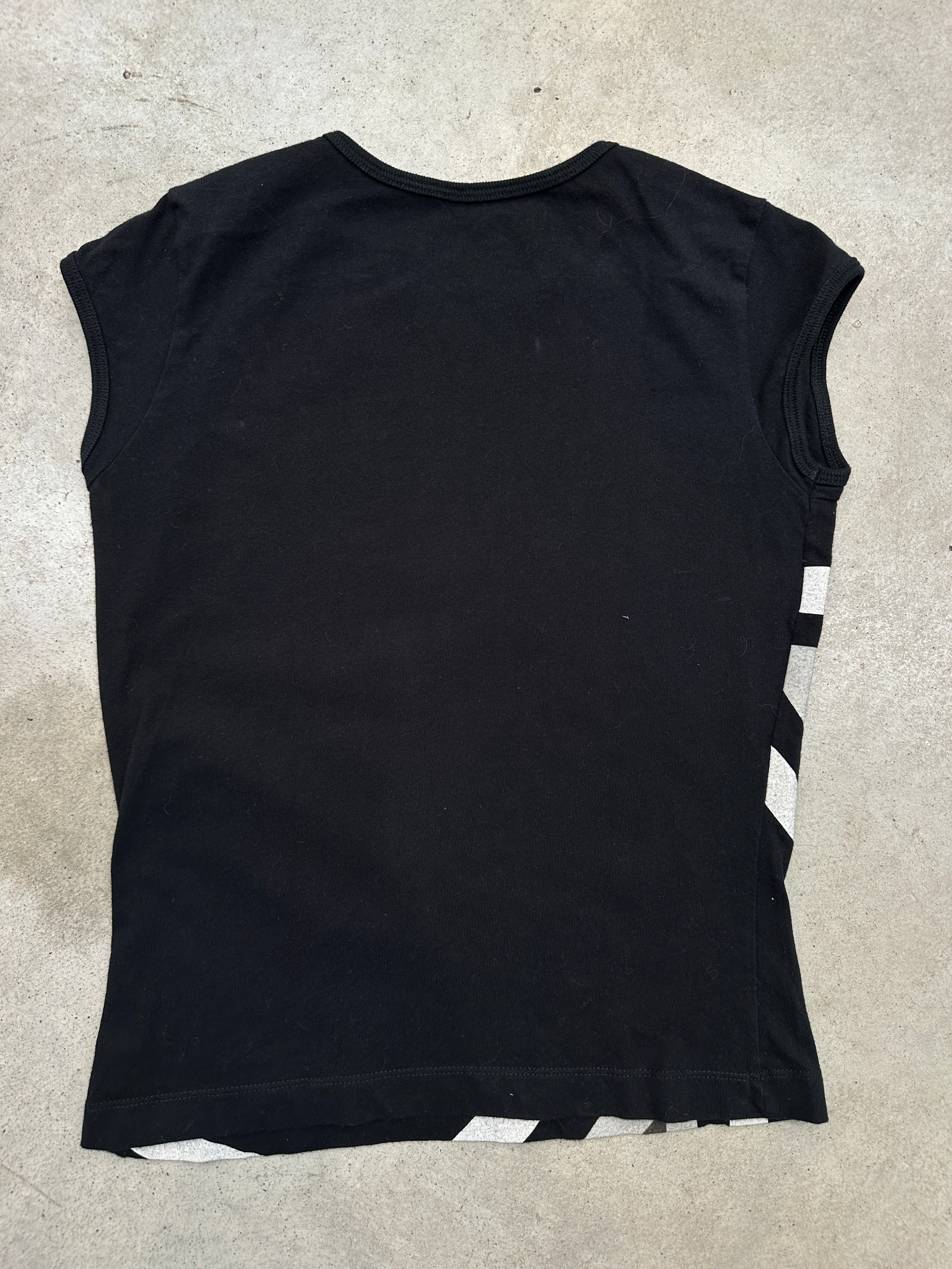 Vintage Armani Exchange Black Star Tank Top für Damen Y2K Second Hand Fashion