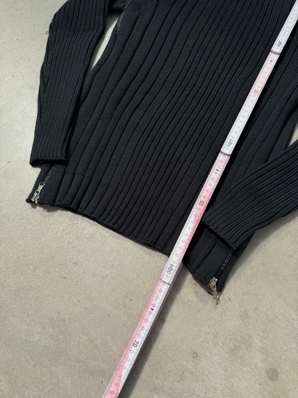 Vintage Angel Devil Black Knit Side Zip Sweater M