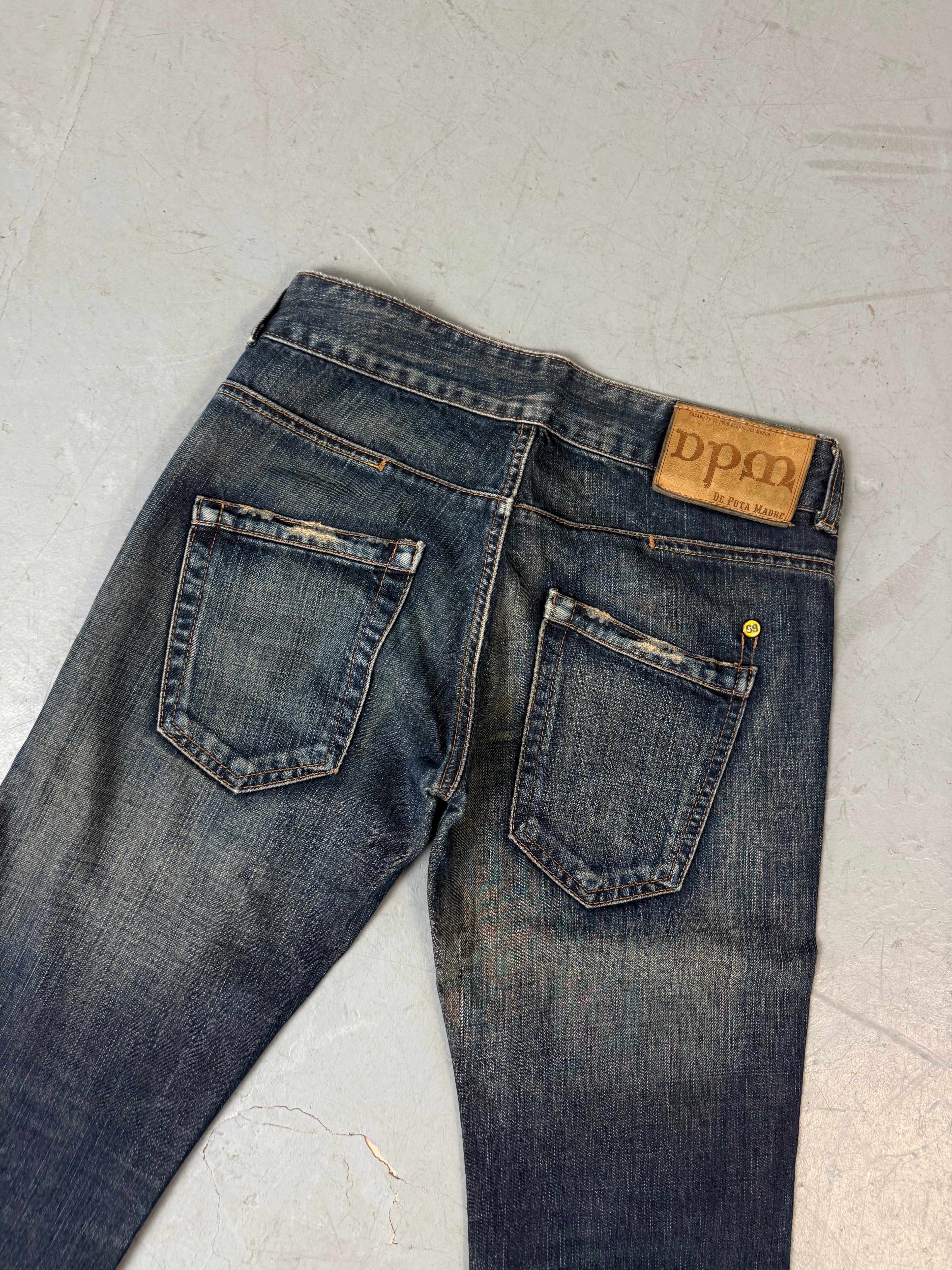 Y2K De puta Madre mid waist bootcut denim für Damen 