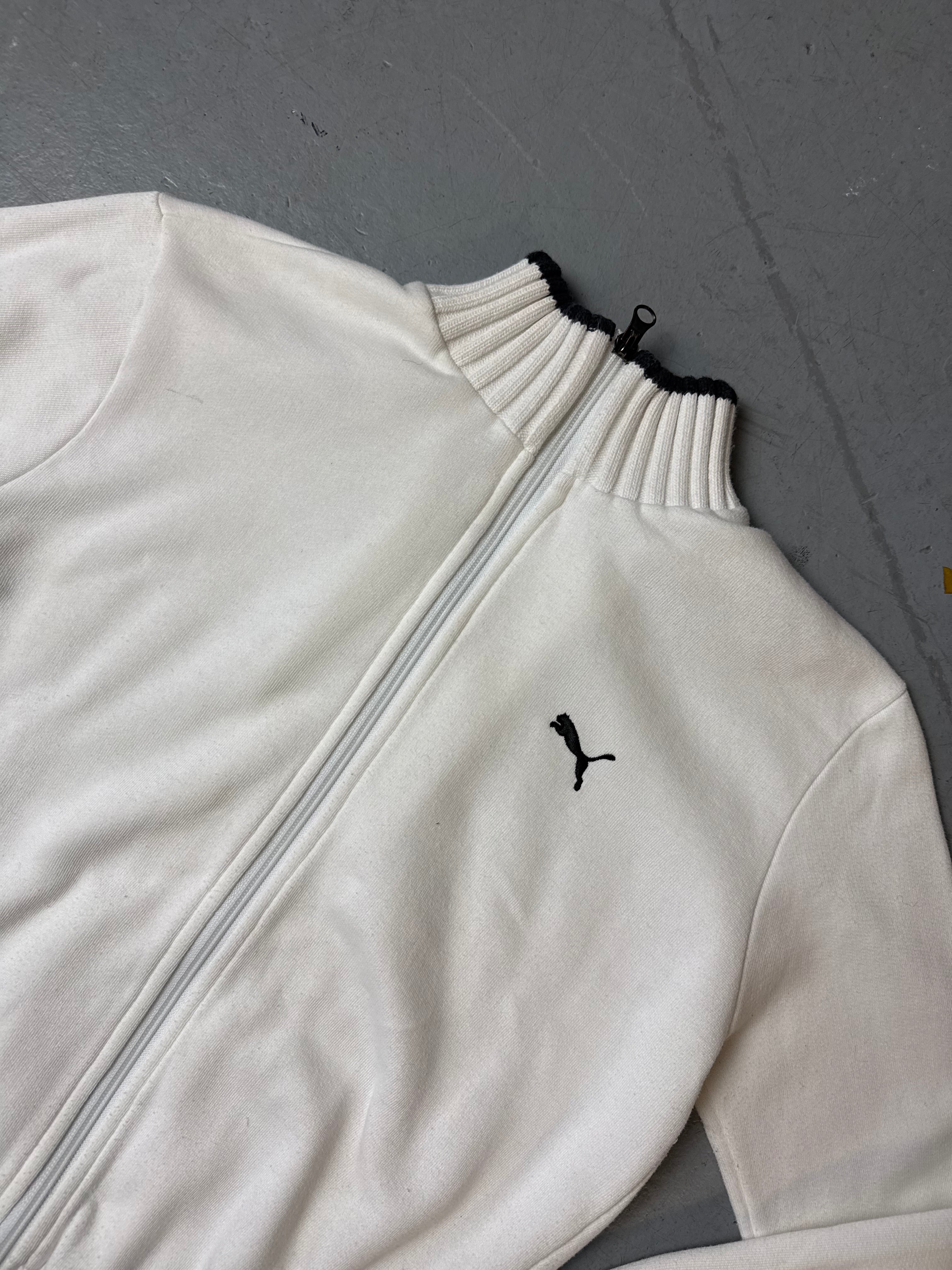 Vintage Puma White Track Jacket S/M