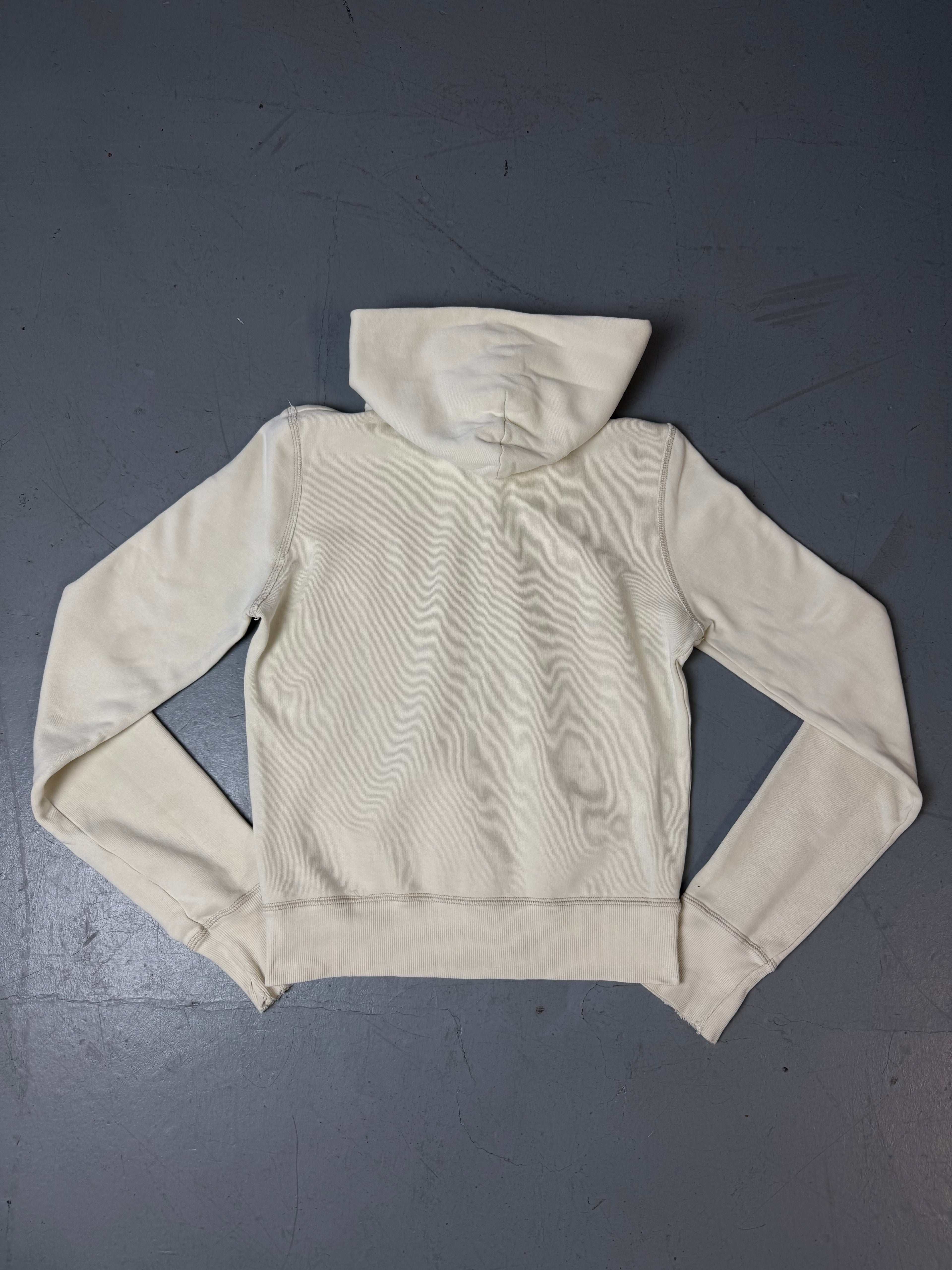 Cream Zip Up Hoodie von Onyx in Größe S mit Print vorne 