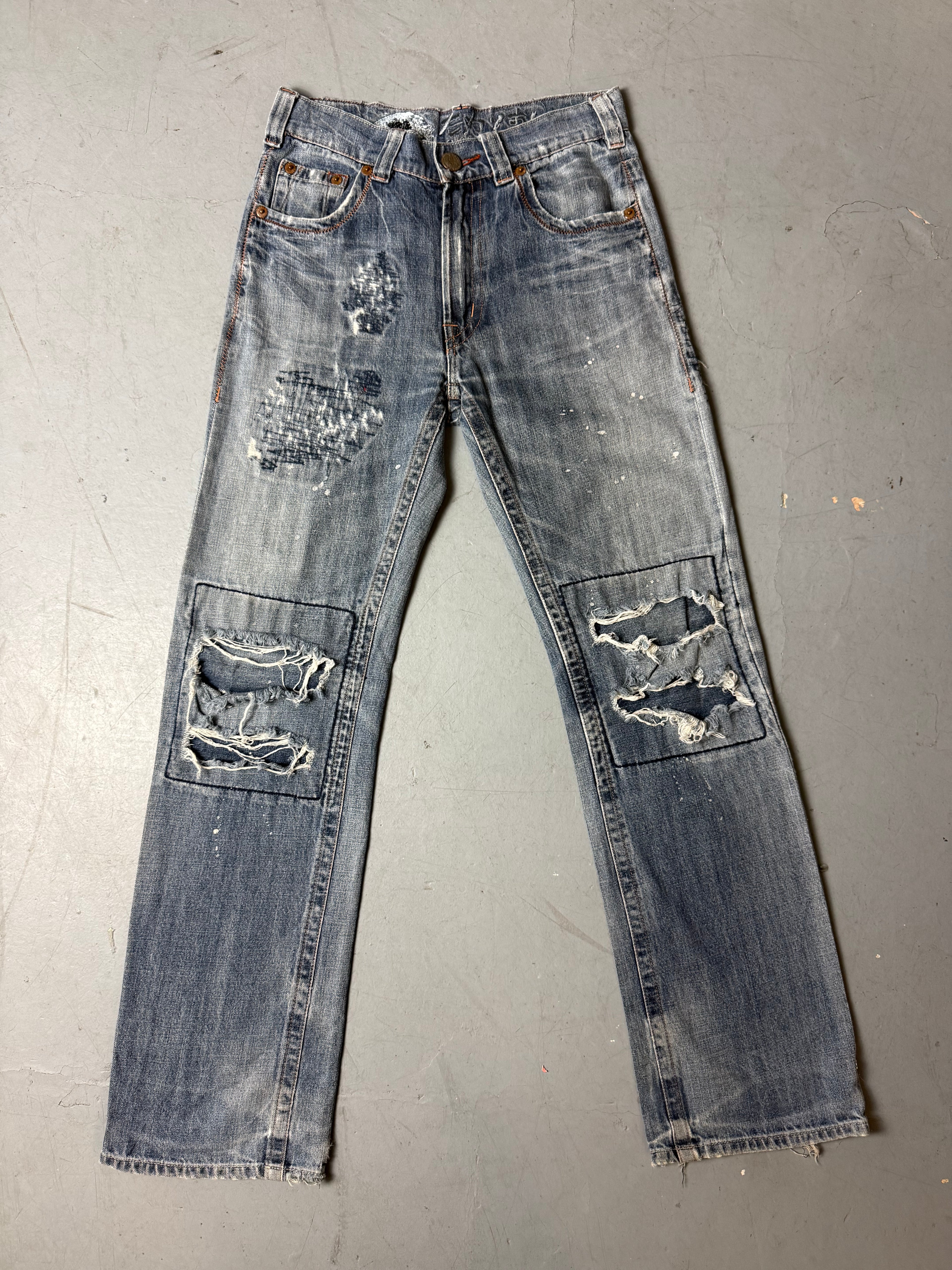 Produktbild von Vintage Big Train Ripped Bootcut Denim M von vorne