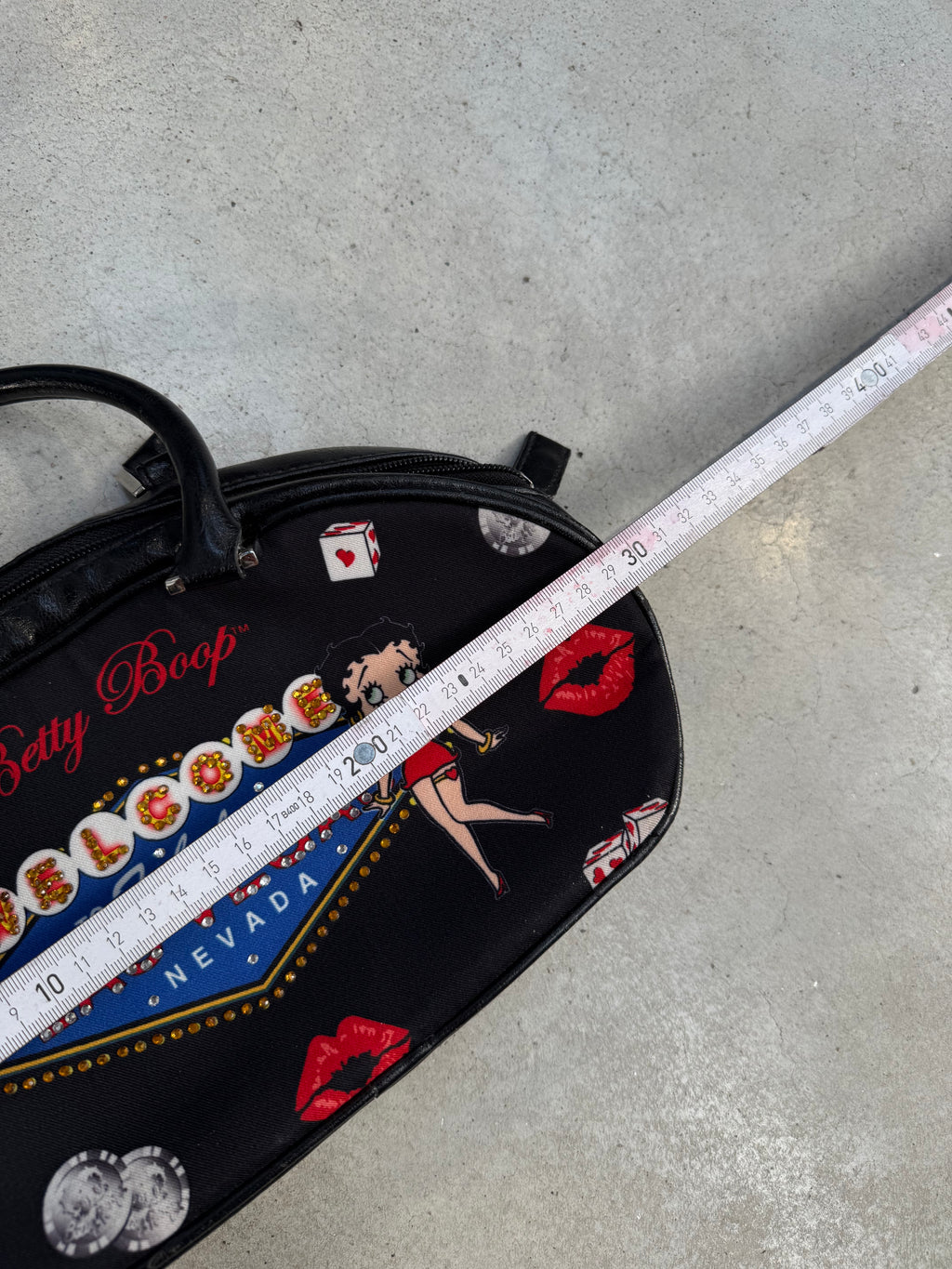 Vintage Betty Boop Las Vegas Bag für Frauen. Y2K Second Hand 2000s Fashion