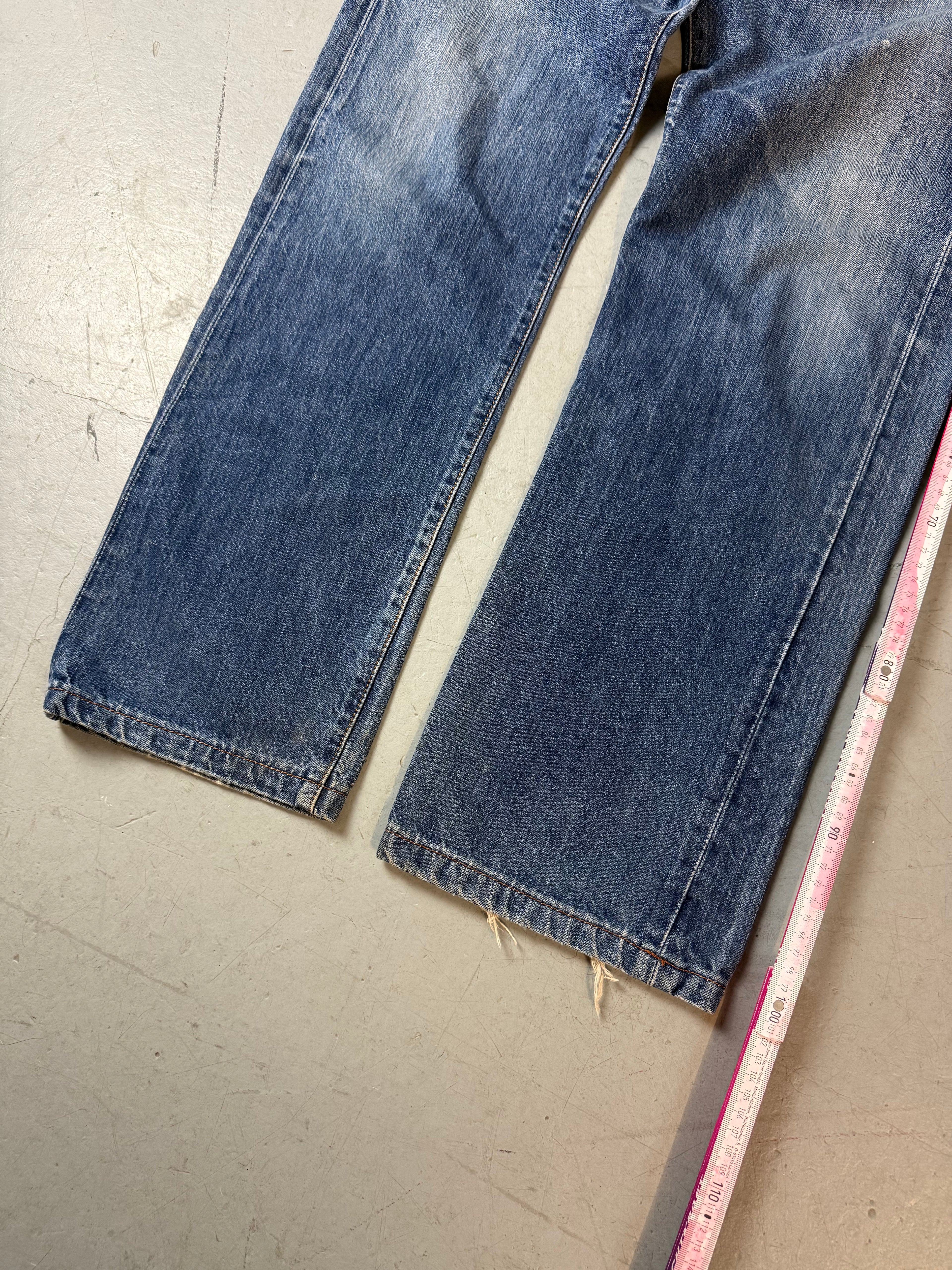 Vintage Levis 501 Baggy Straight Leg Denim für Herren. Y2K Second Hand 2000s Fashion