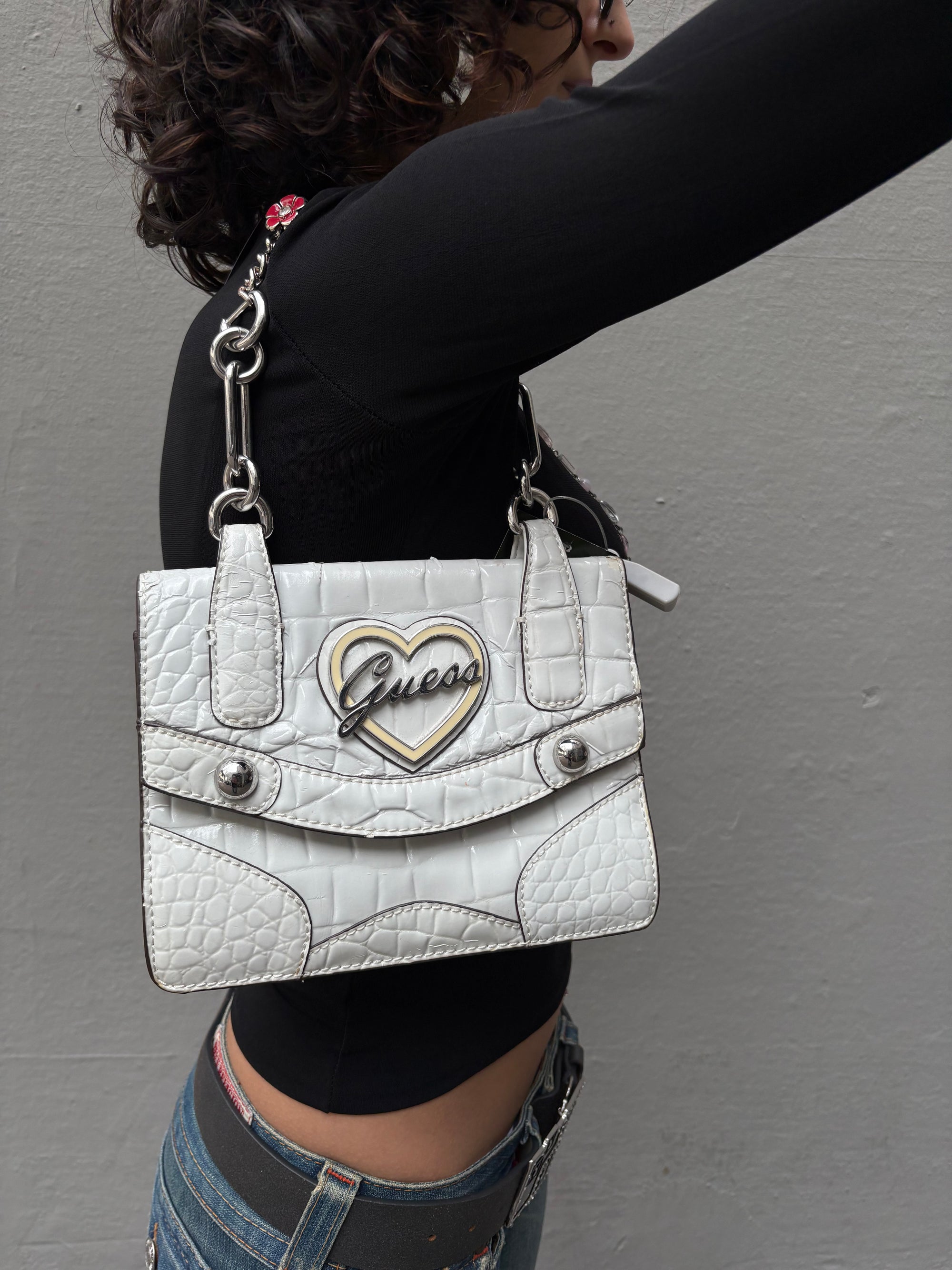 Vintage Y2K Guess White Mini Bag