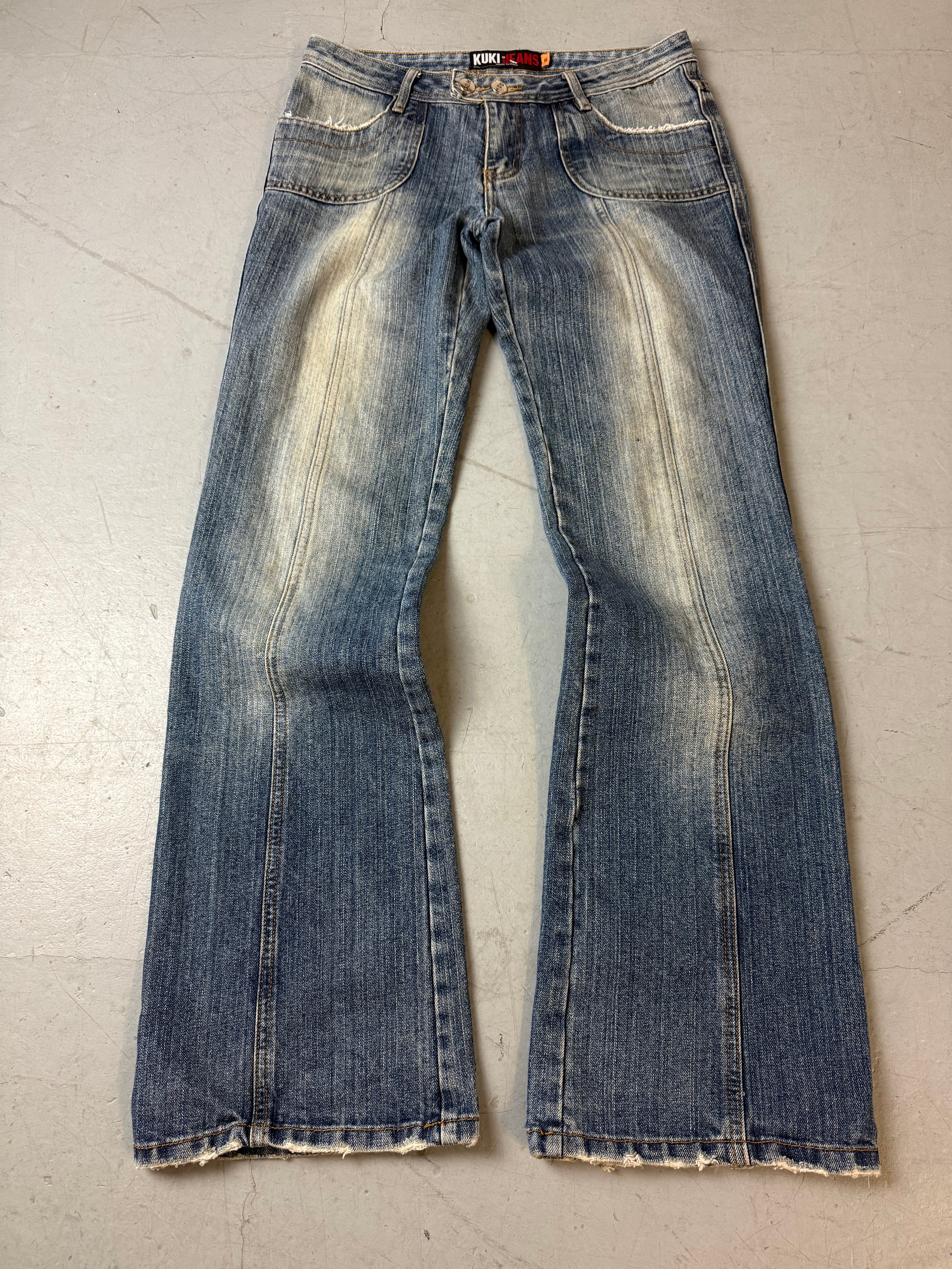 Vintage Kuki Jeans Low Waist Straight Leg Jeans. Y2K Second Hand 2000s Fashion