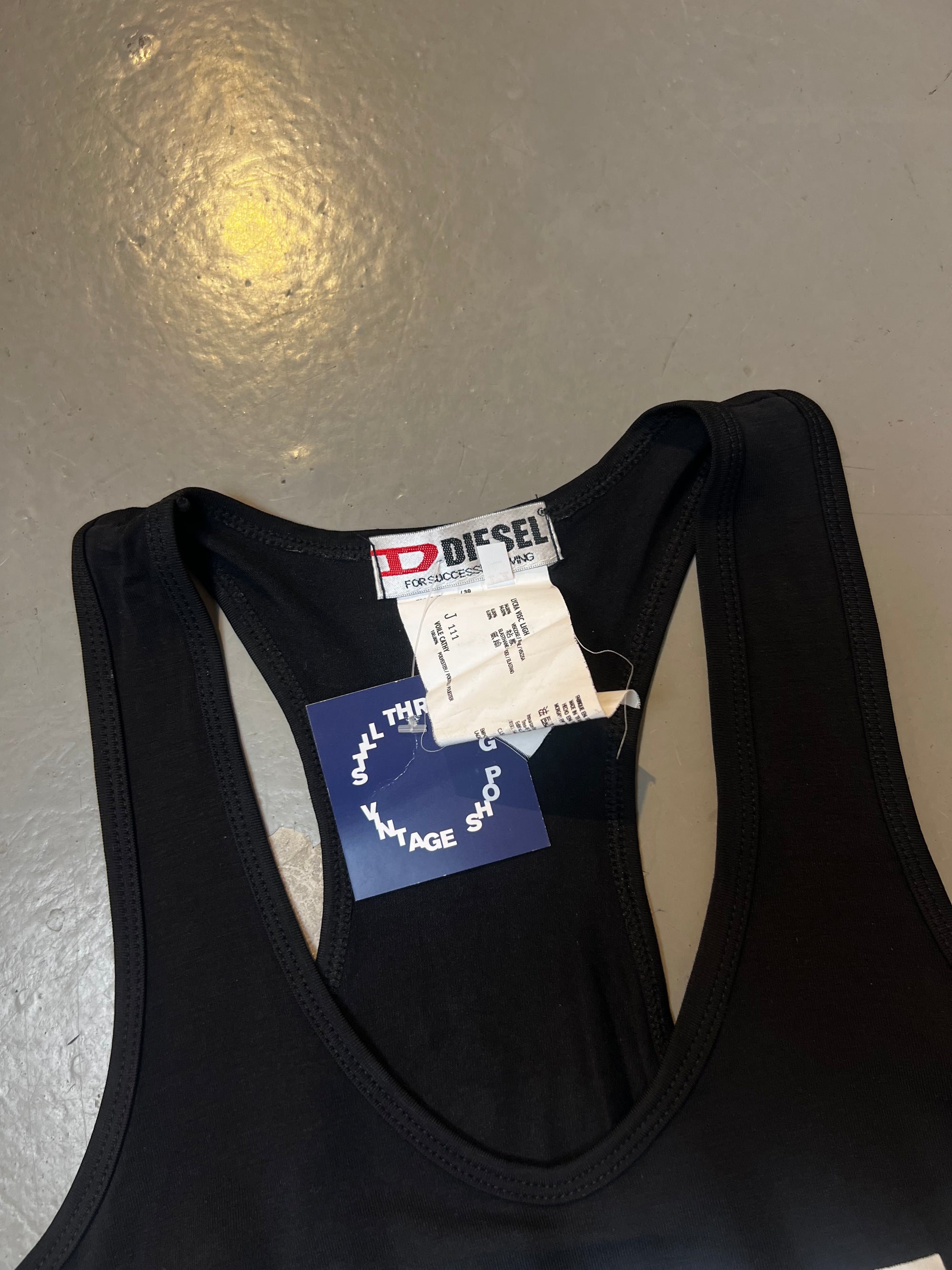 Vintage Diesel Black Tank Top S/M
