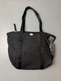 Vintage Lacoste Black Shopper Bag. Unisex.. Y2K Second Hand 2000s Fashion