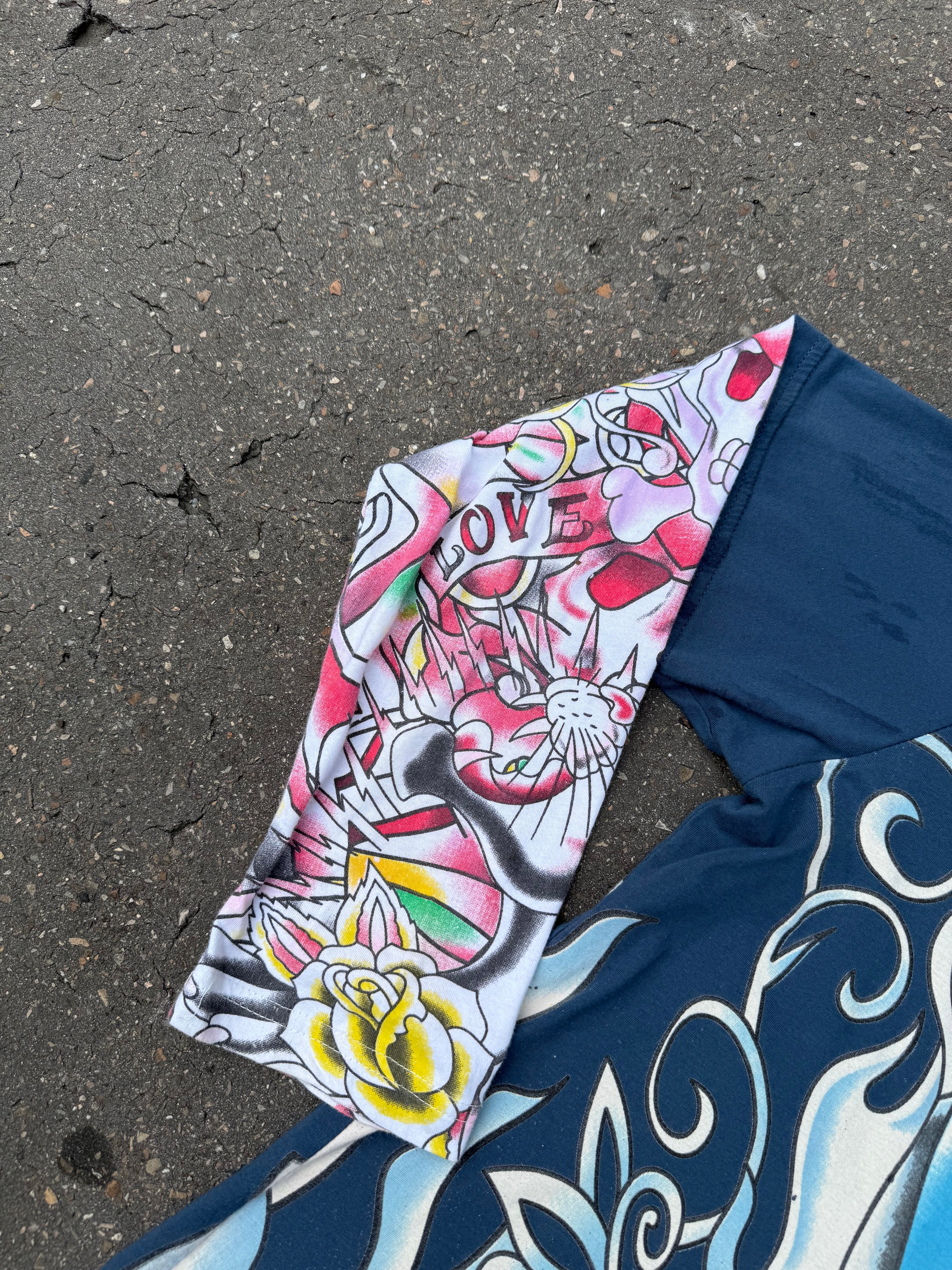 Vintage Ed Hardy Crazy Printed Longsleeve L/XL