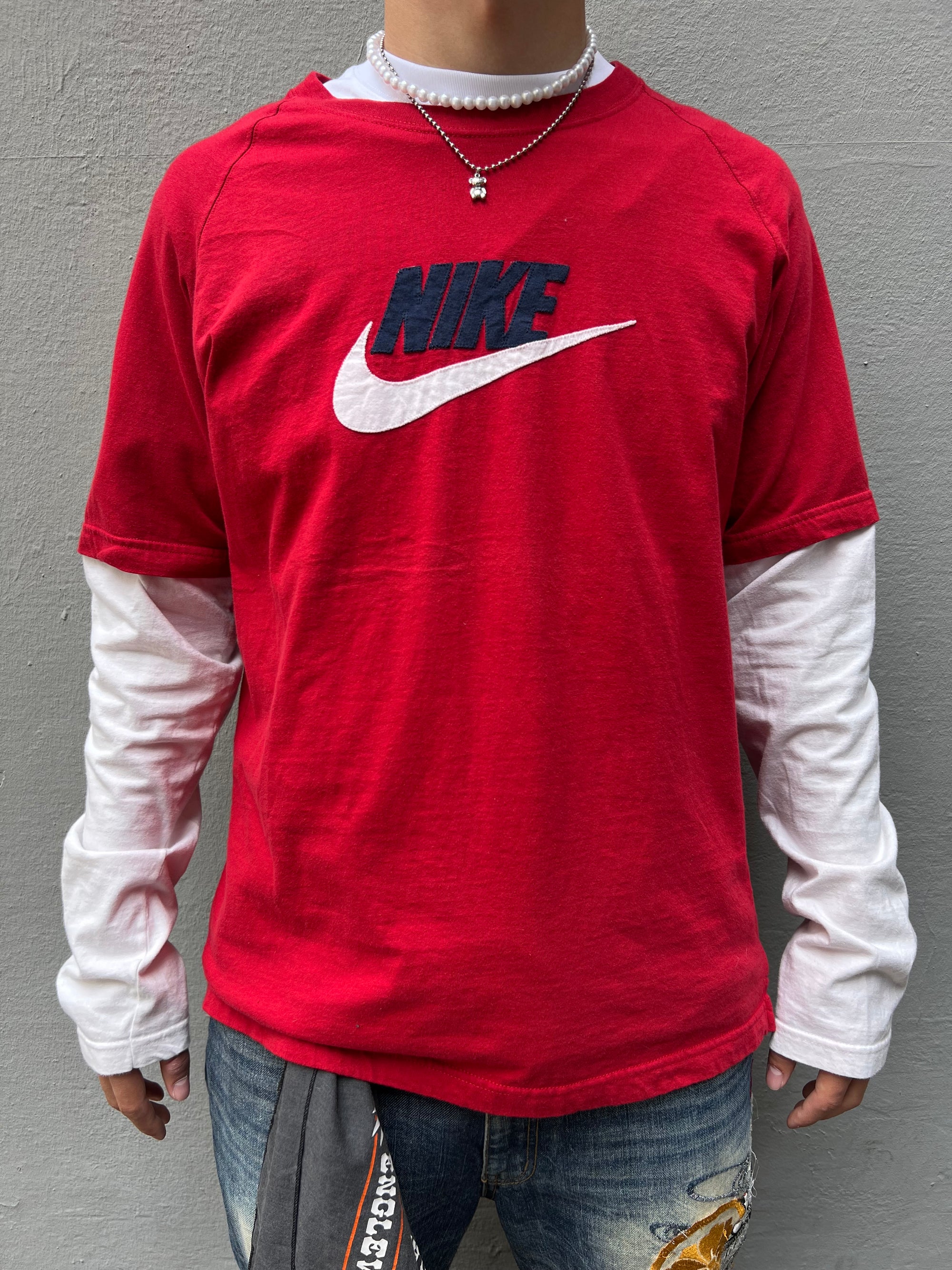 Vintage Red/White Nike Longsleeve L/XL