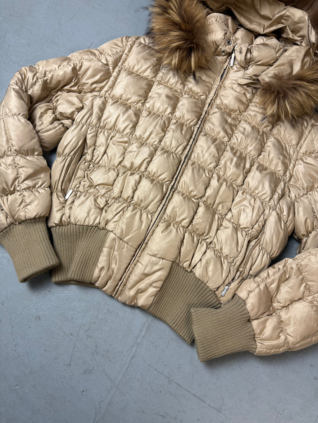 Vintage Feyem Y2K Light Brown Down Jacket S/M