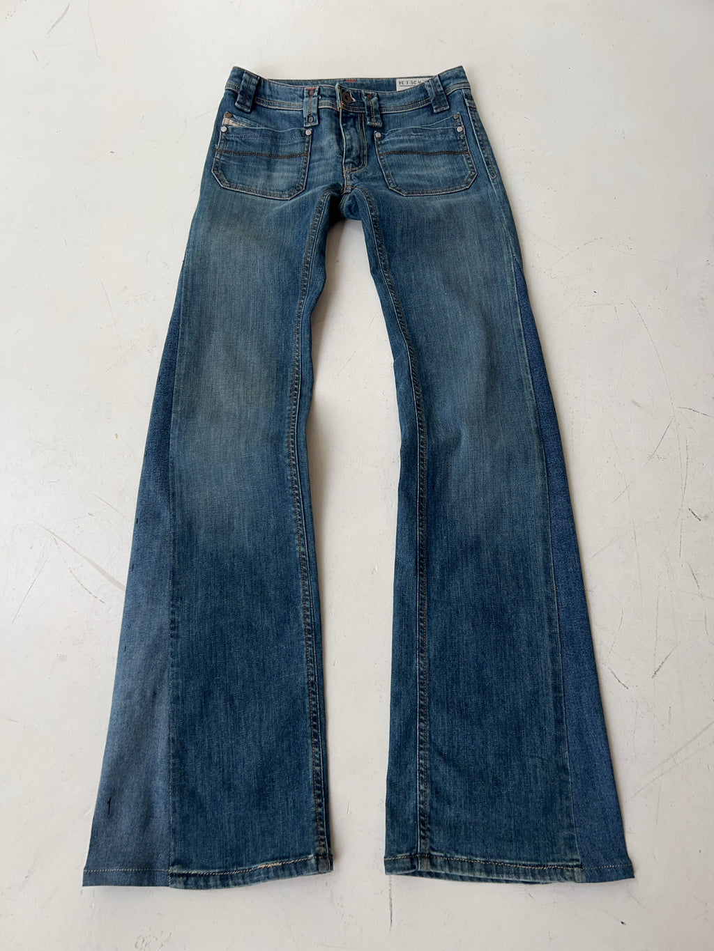 Vintage Diesel Low Waisted Reworked Jeans (XS)