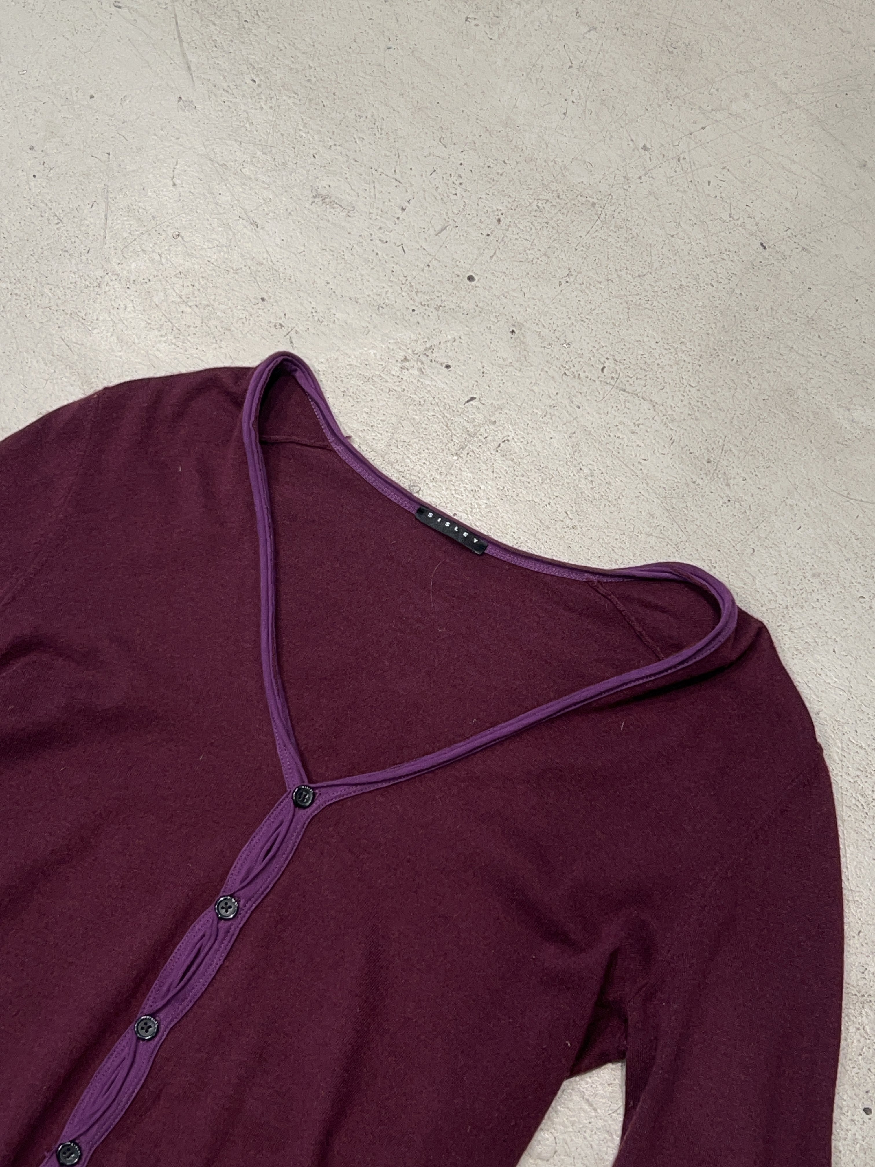 Vintage Sisley Purple Cardigan (L)