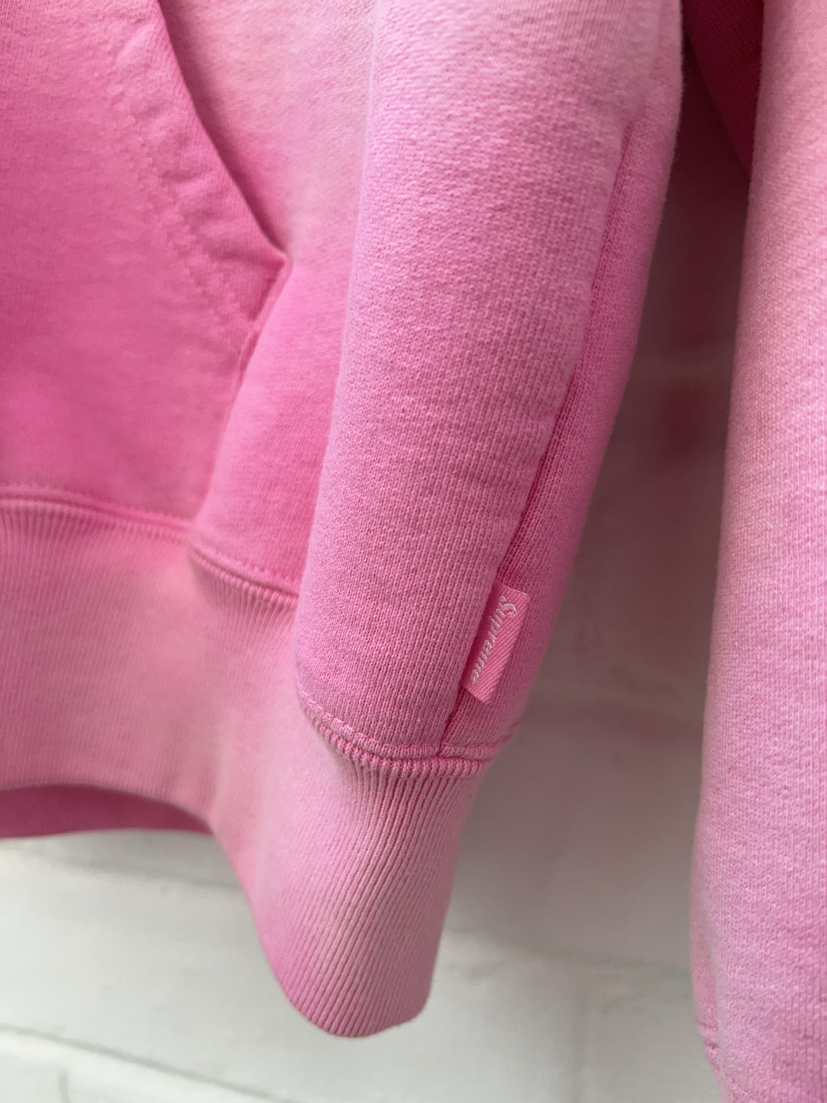 Supreme State Zip Up Hooded Sweatshirt Pink (S)