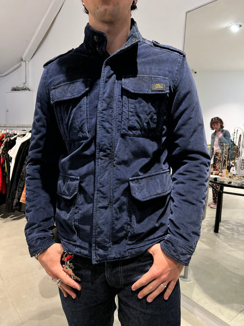 Vintage Fay Cord Jacket (M) Dunkelblaue Jacke von Fay für Herren