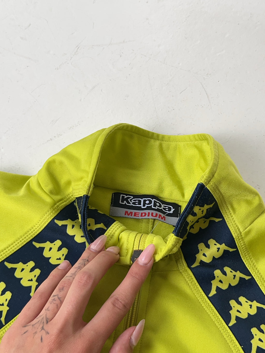 Vintage Kappa Neon Gelbe Track Jacke (M)