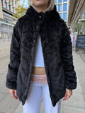 Vintage Faux Fur Hooded Jacke (L)