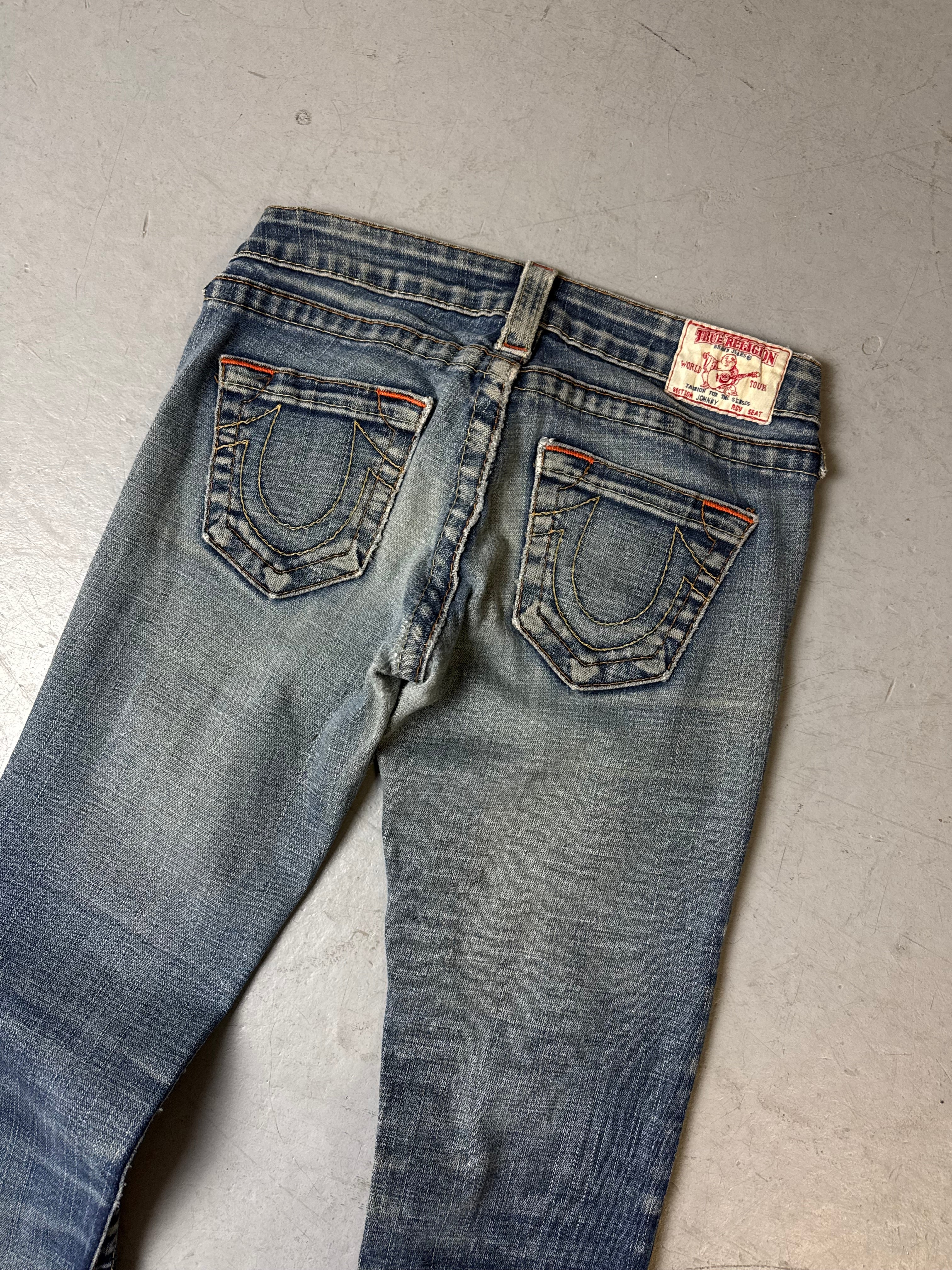 Produktbild von einer Vintage True Religion Bootcut Denim von hinten