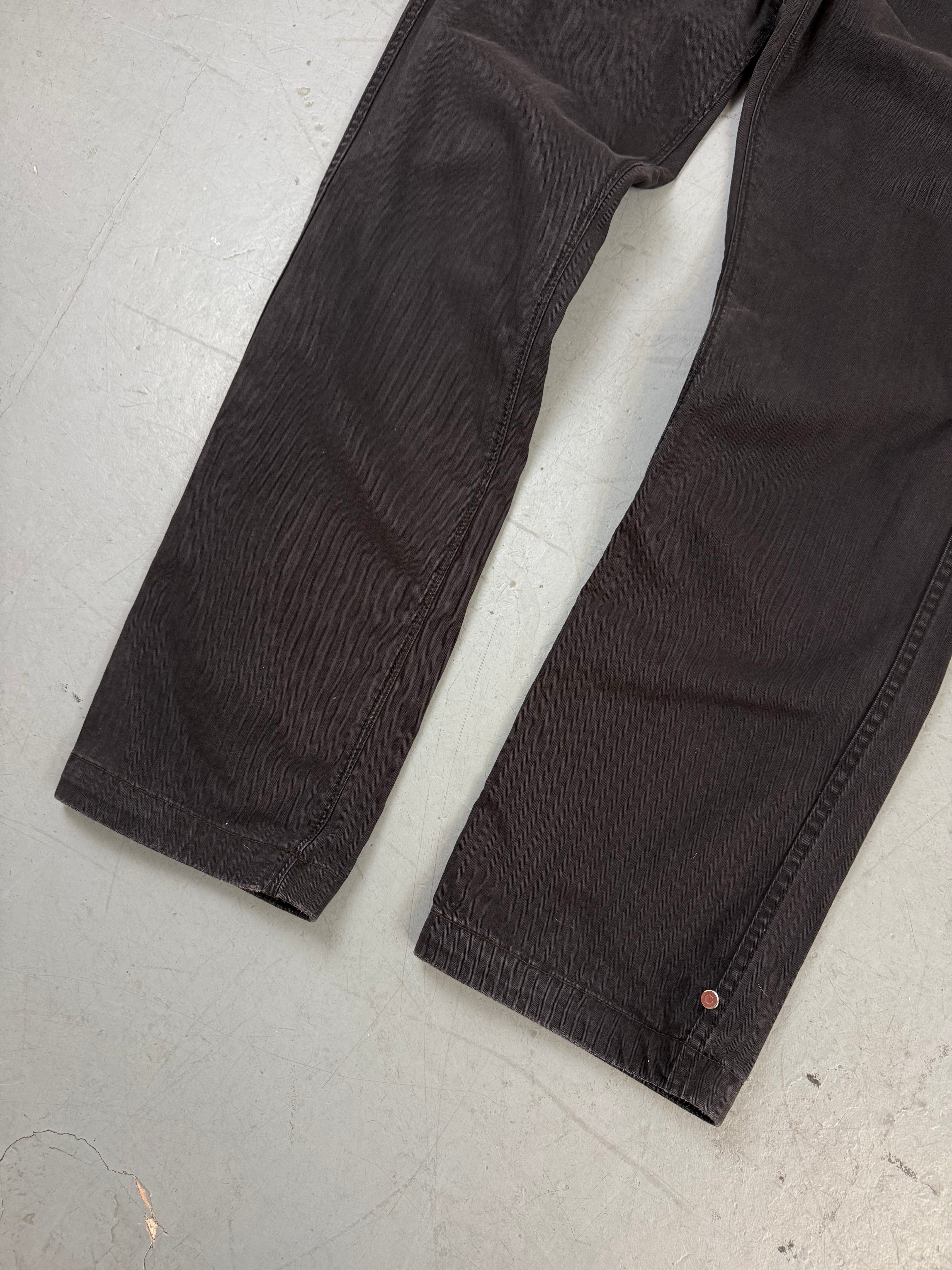 Vintage Polo Jeans Black Straight Leg Pants für Herren. Secondhand Y2K 2000s Fashion