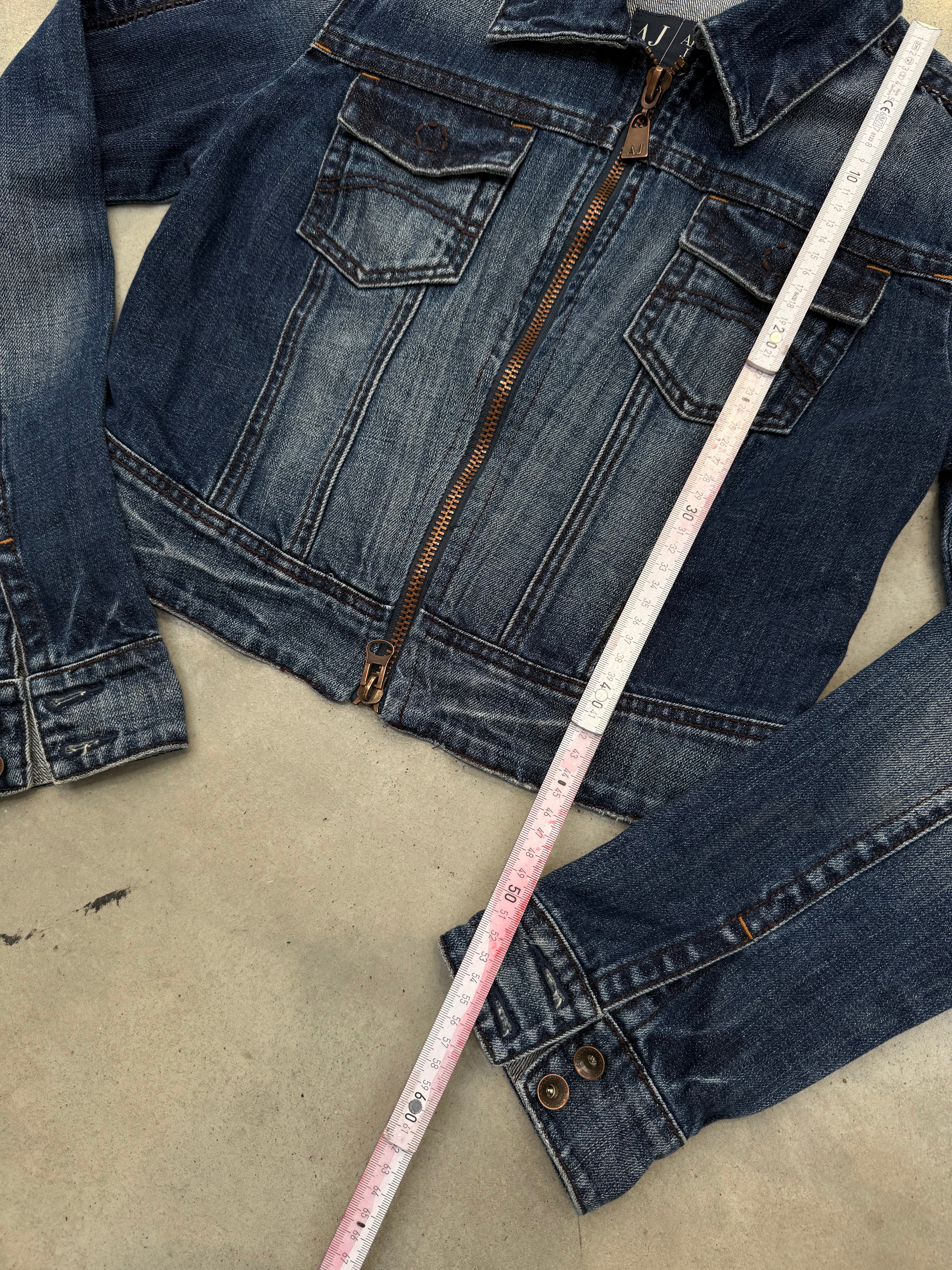 Vintage Armani Jeans Cropped Denim Jacket M