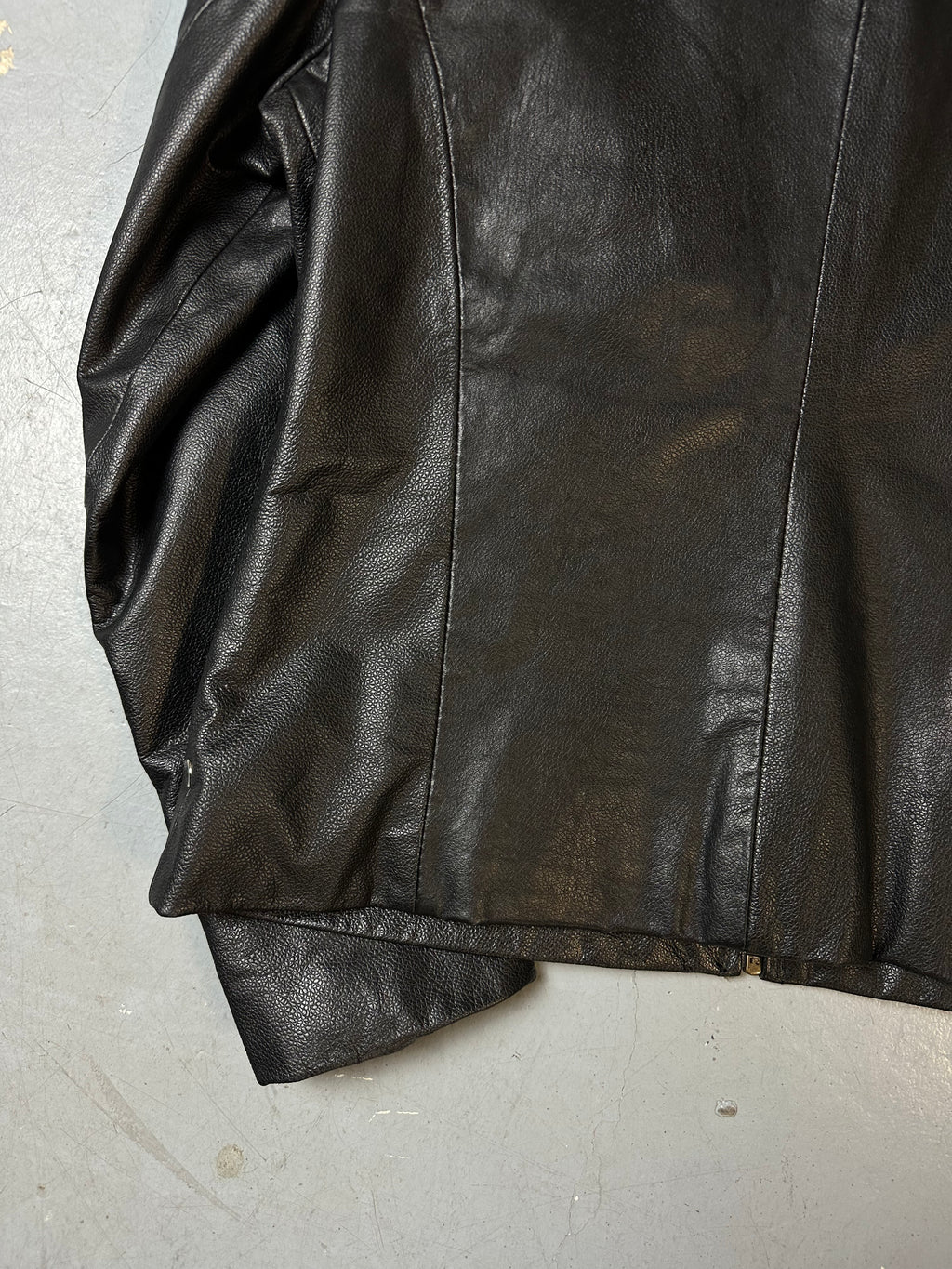 Vintage Black Real Leather Jacket S/M