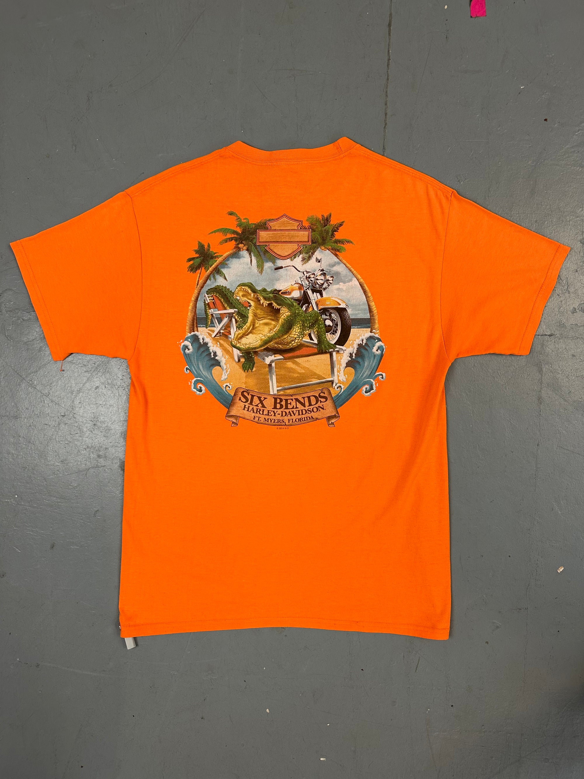 Vintage Harley Davidson Orange Tee XL/XXL