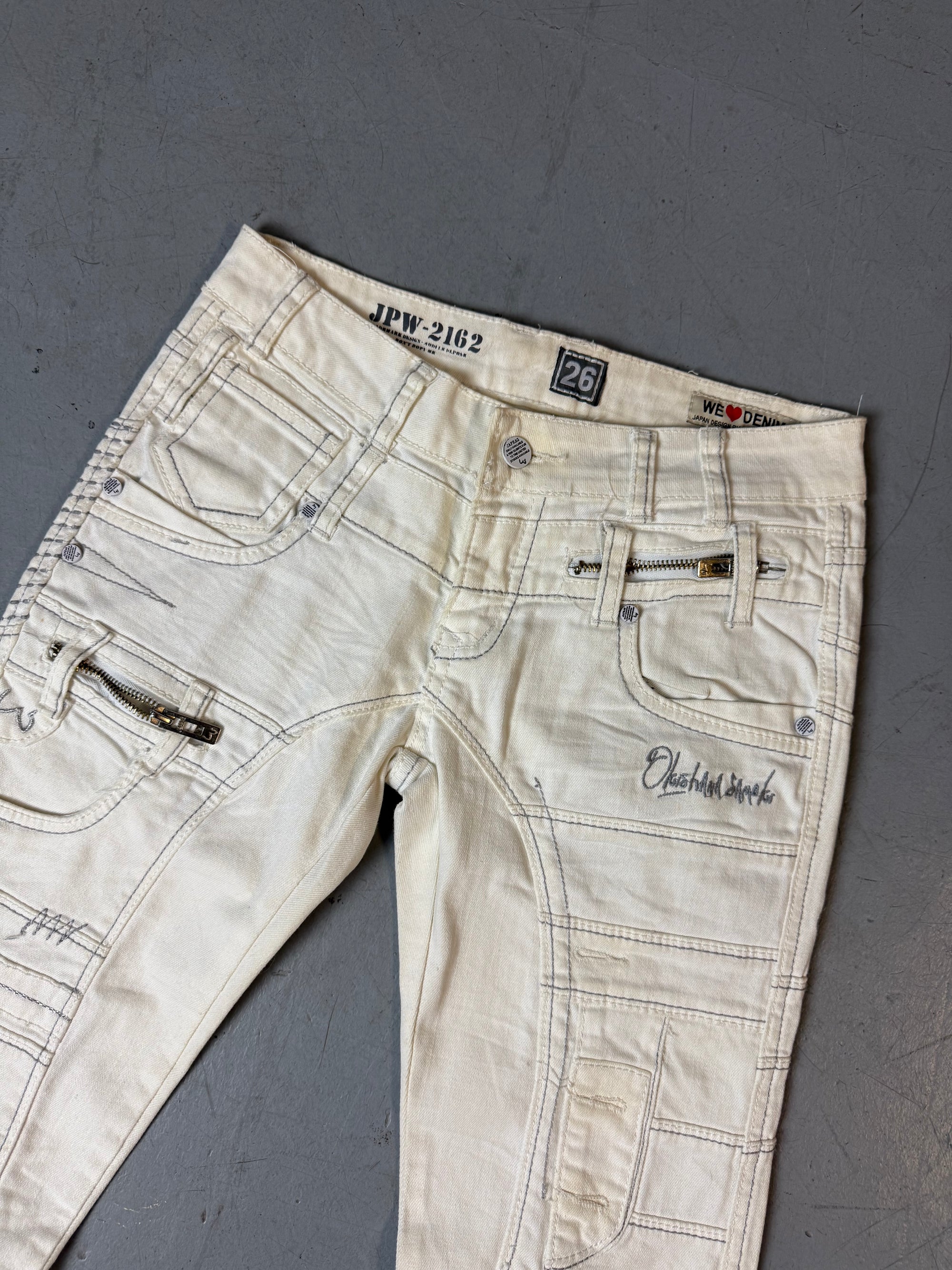 Vintage Okishana Samoki White Low Waist Jeans XS