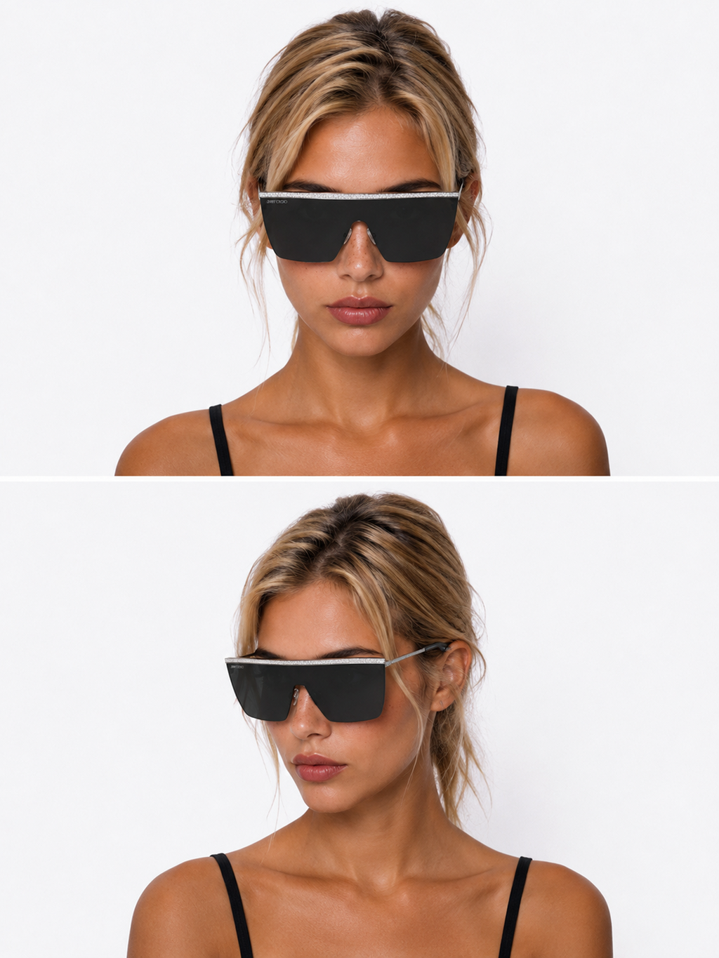 Jimmy Choo Black Glitter Sunglasses