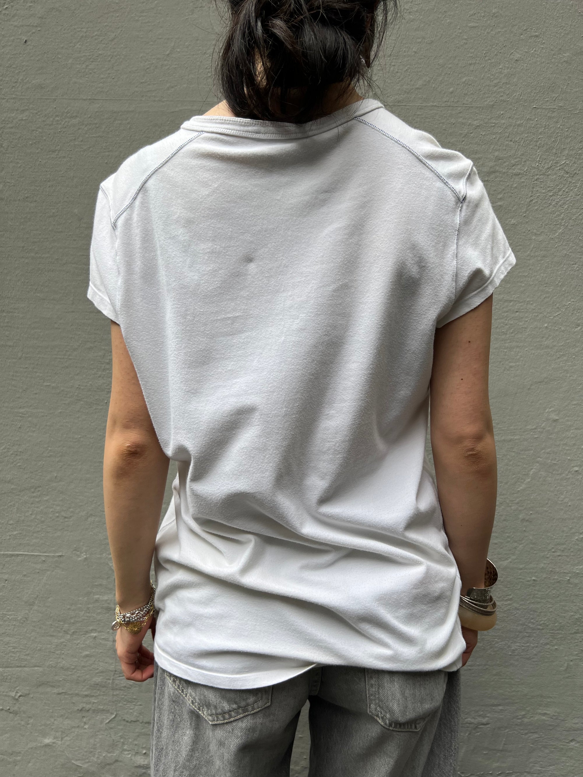 Vintage White Cavalli Rhinestone Tee S