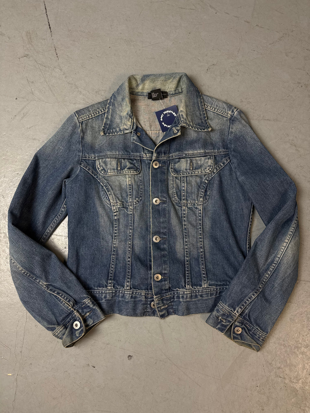 Vintage Diesel Cropped Denim Jacket M
