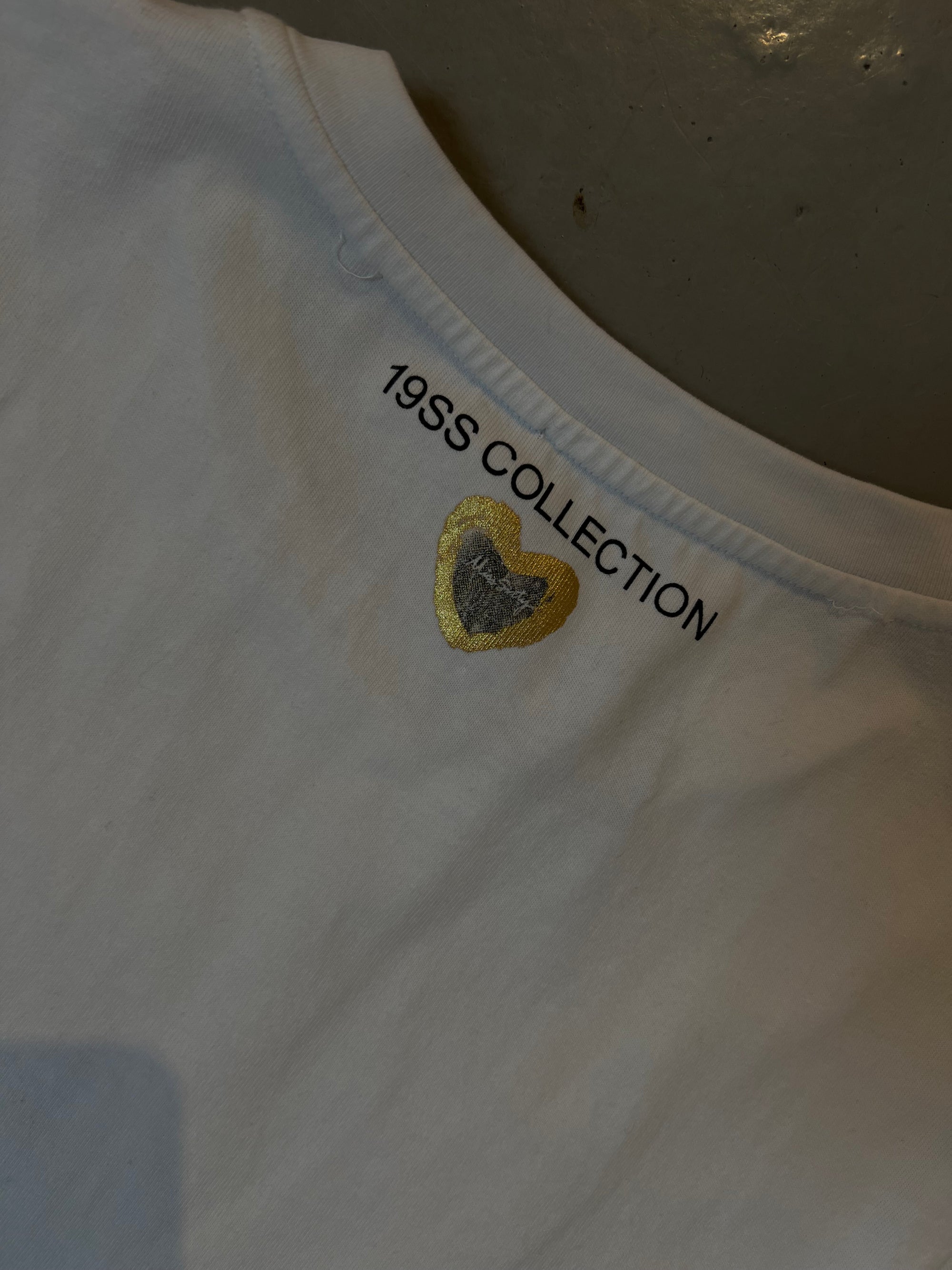 Vintage Miss Sixty White Glitter Tee M