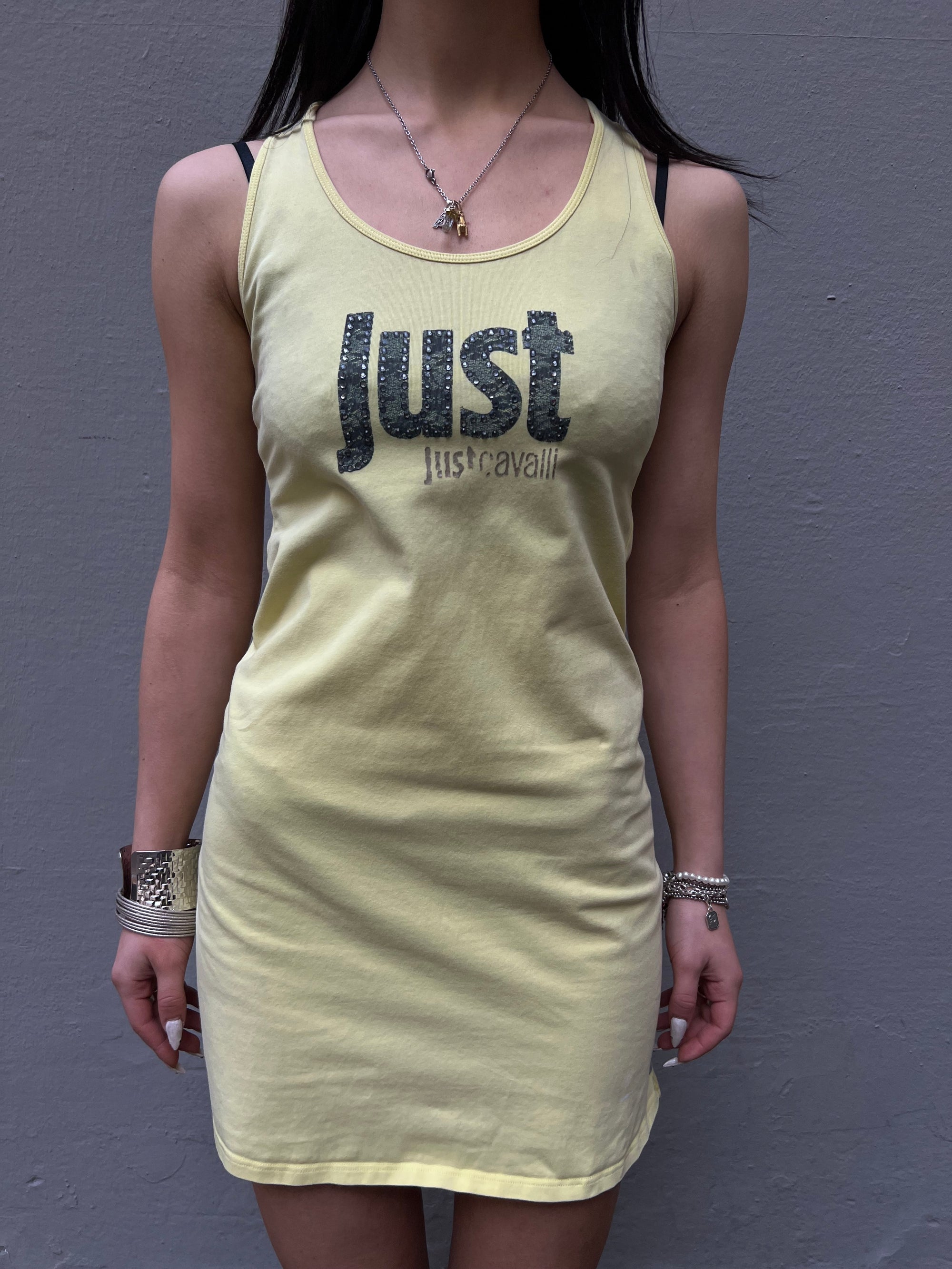 Vintage Yellow Just Cavalli Mini Dress S