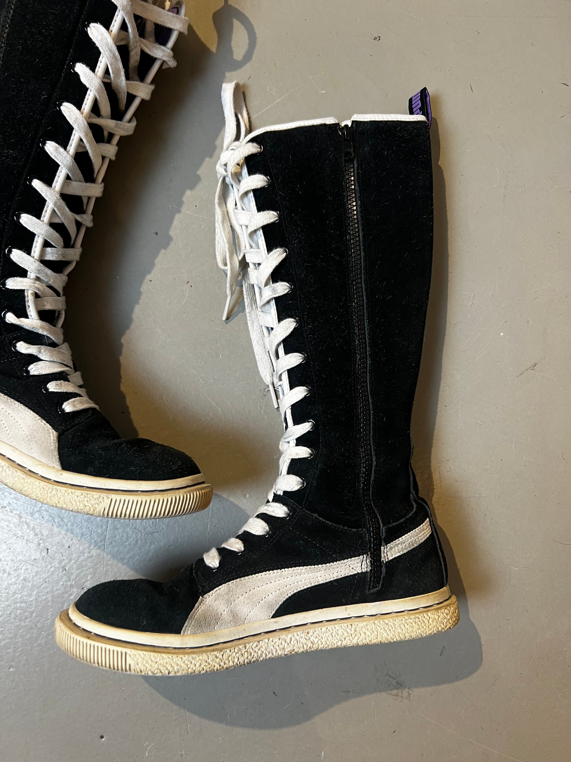 Vintage Black Puma Rare Dr. Clyde High Top Boots 38