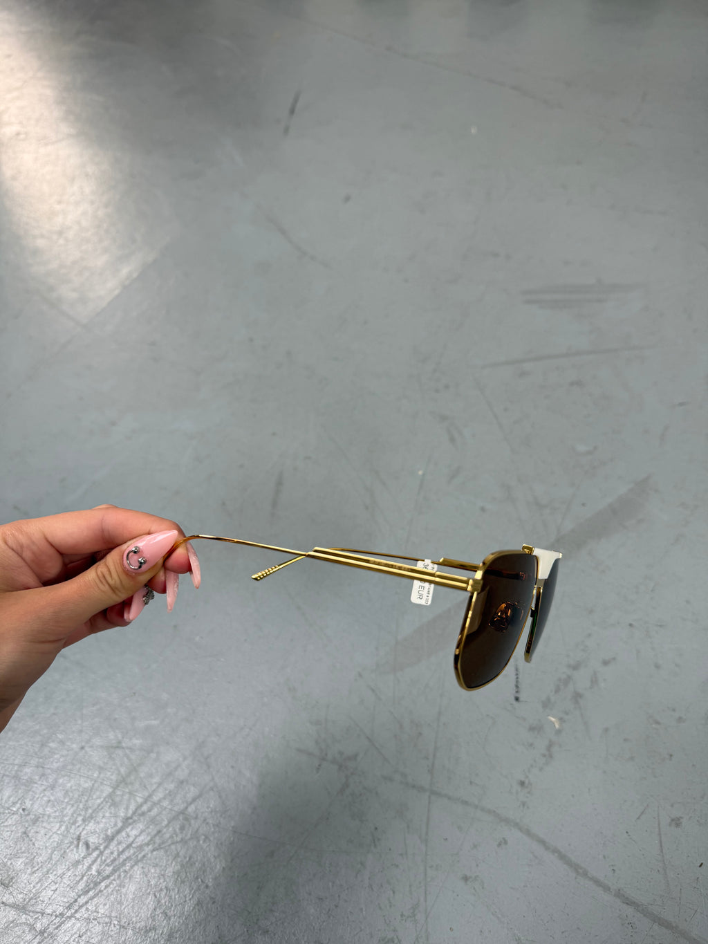 Bottega Veneta Gold Sunglasses