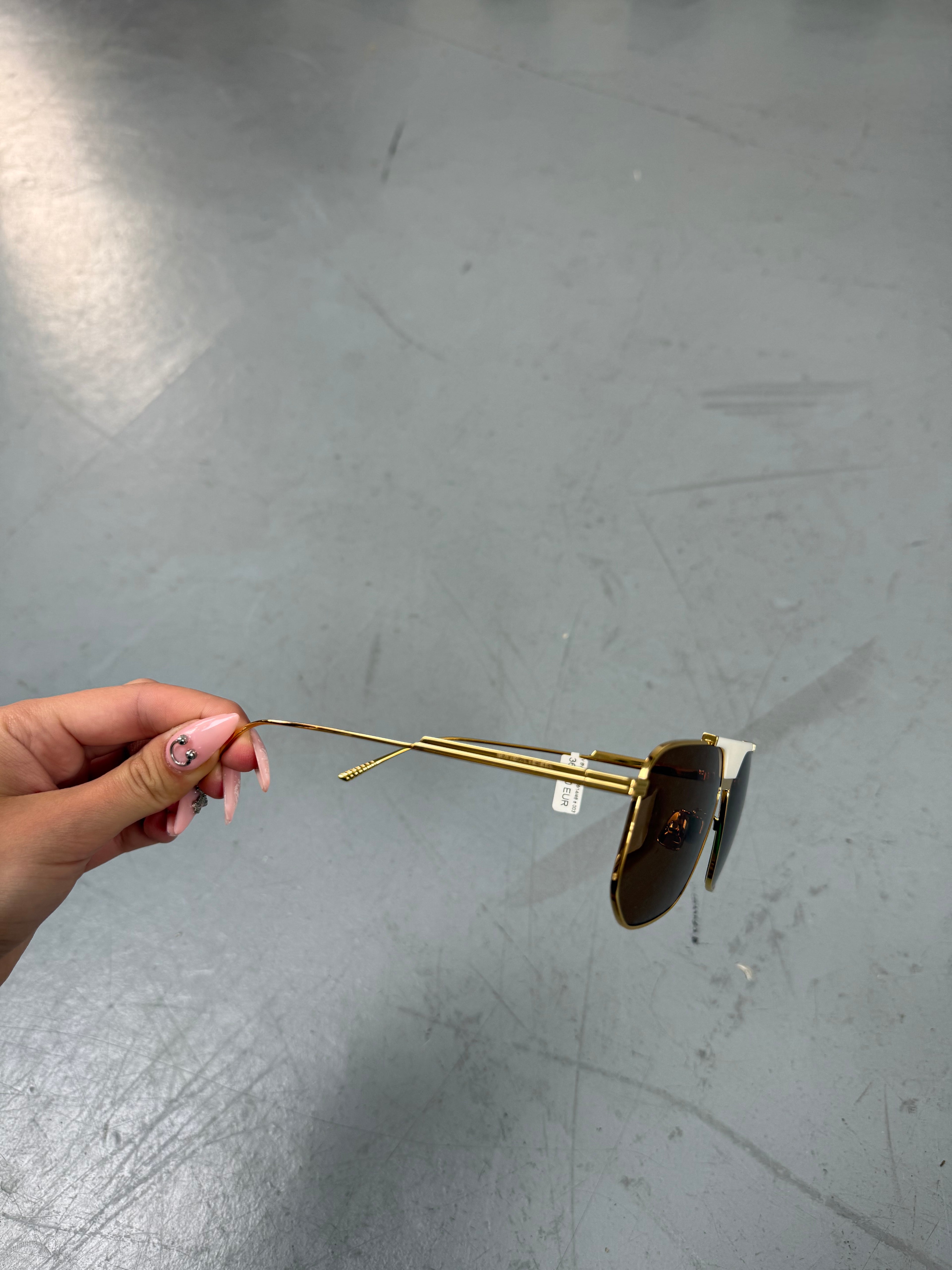 Bottega Veneta Gold Sunglasses