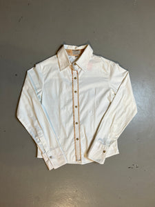 Vintage Alviero Martini White Button-Up Shirt M/L