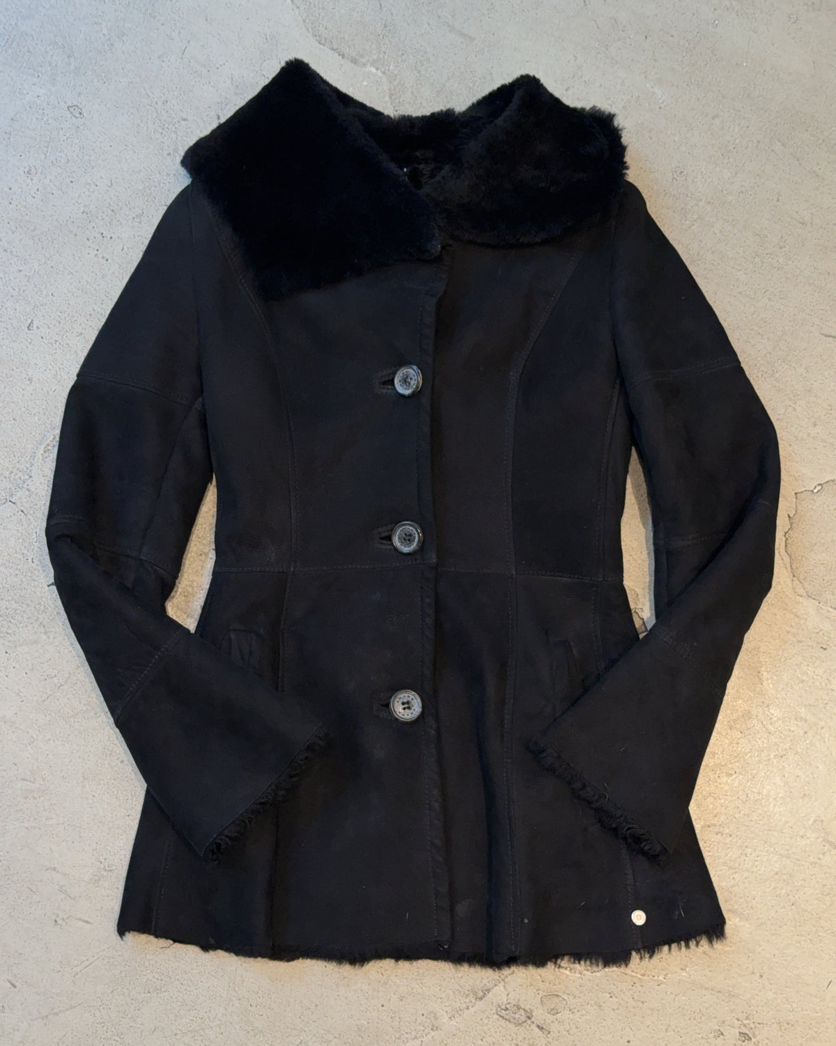 Vintage Schwarzer Mantel (M)