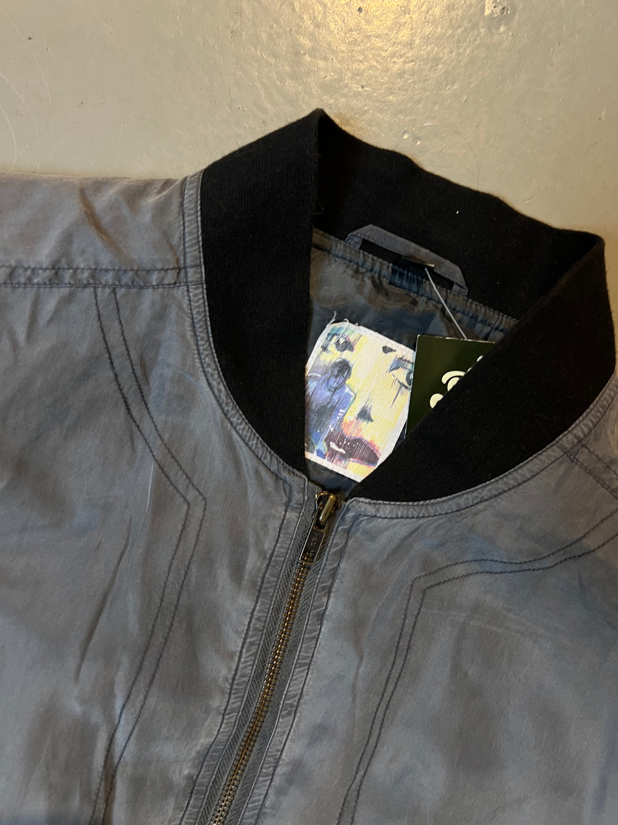 Vintage Metalic Silk Bomber Jacket M/L