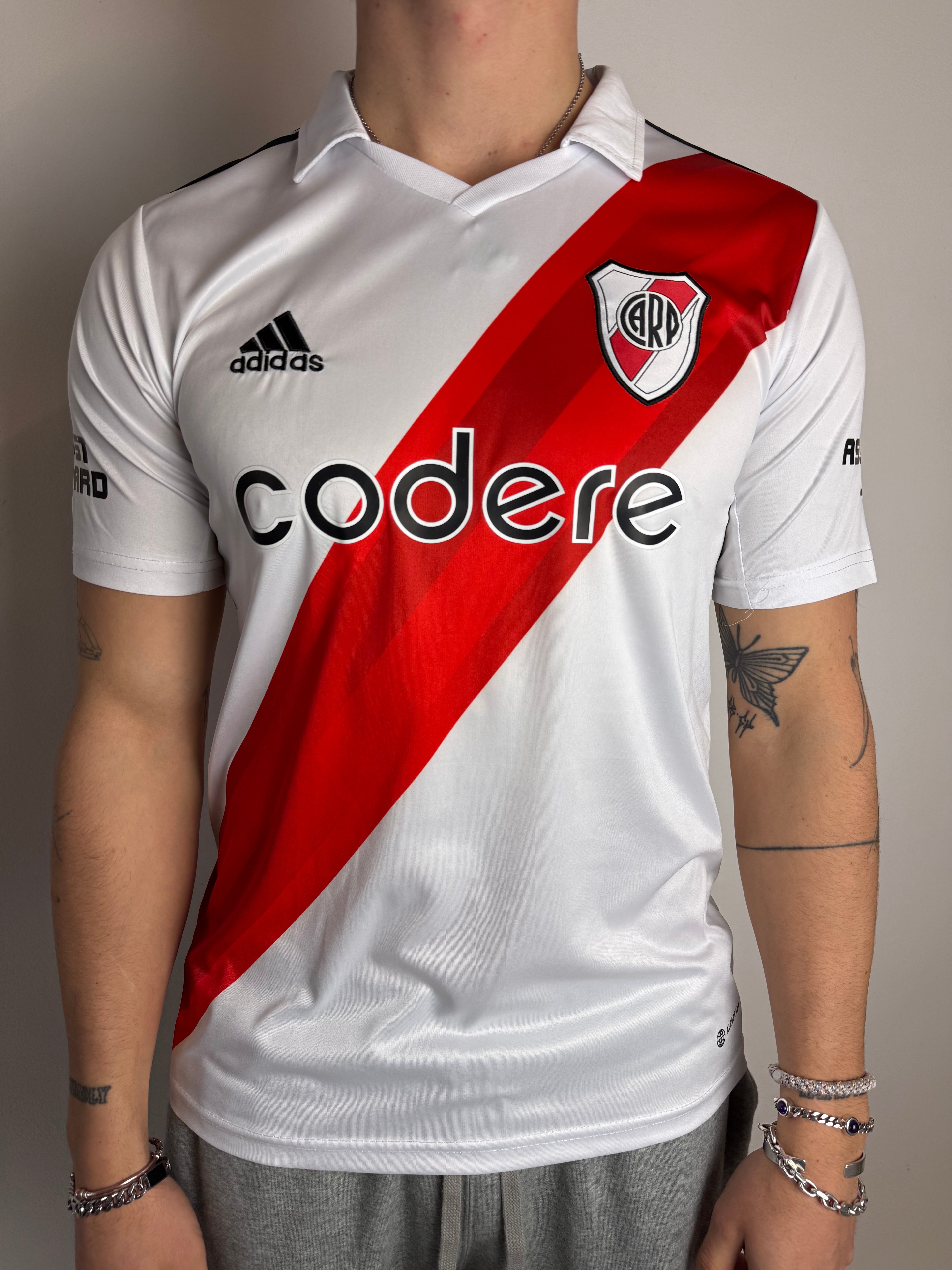 Adidas River Plate 22/23 Fußballtrikot für Herren. Vintage Y2K Second Hand Fashion 