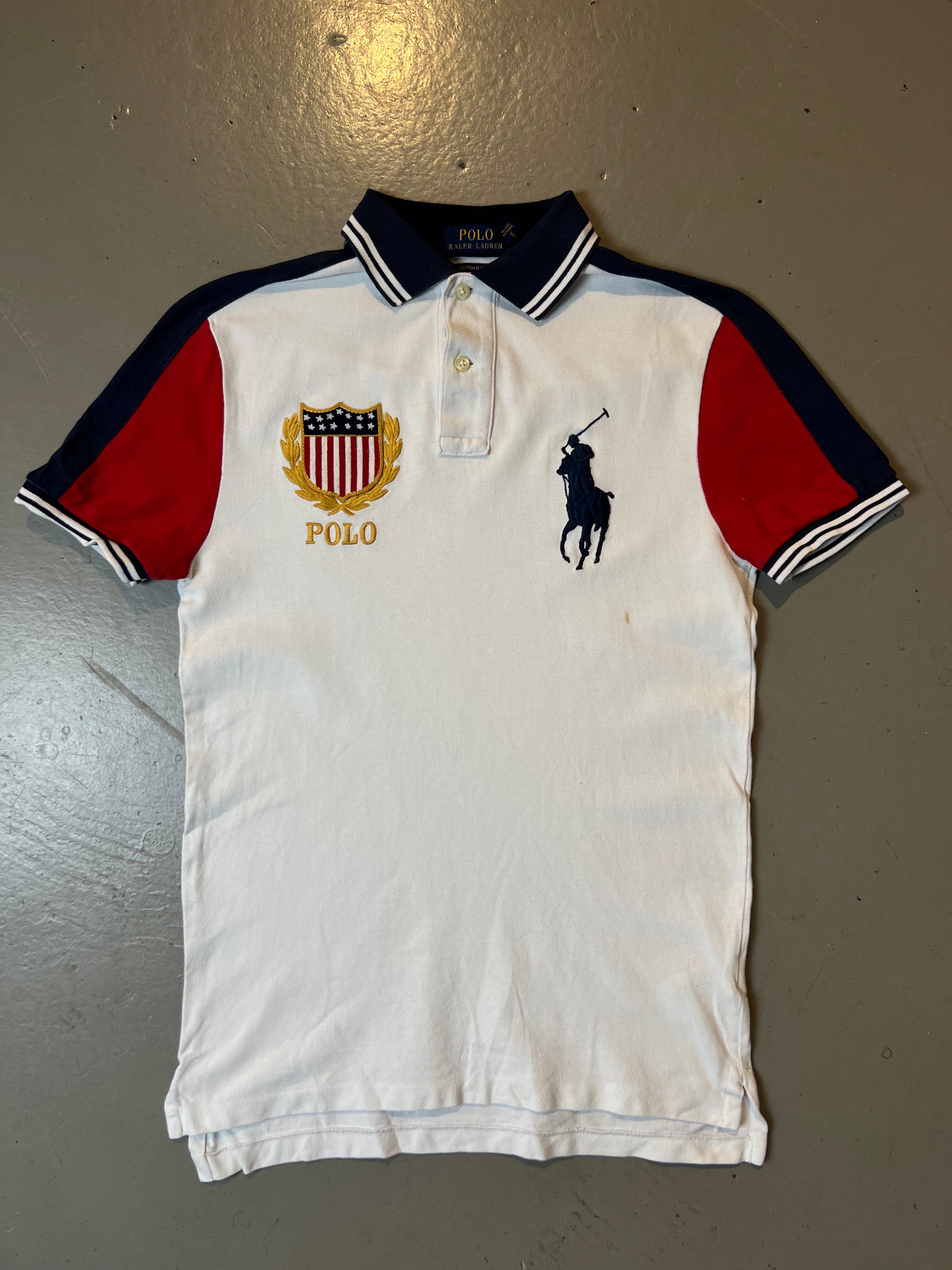 Vintage White Ralph Lauren Big Pony Polo Tee XS/S