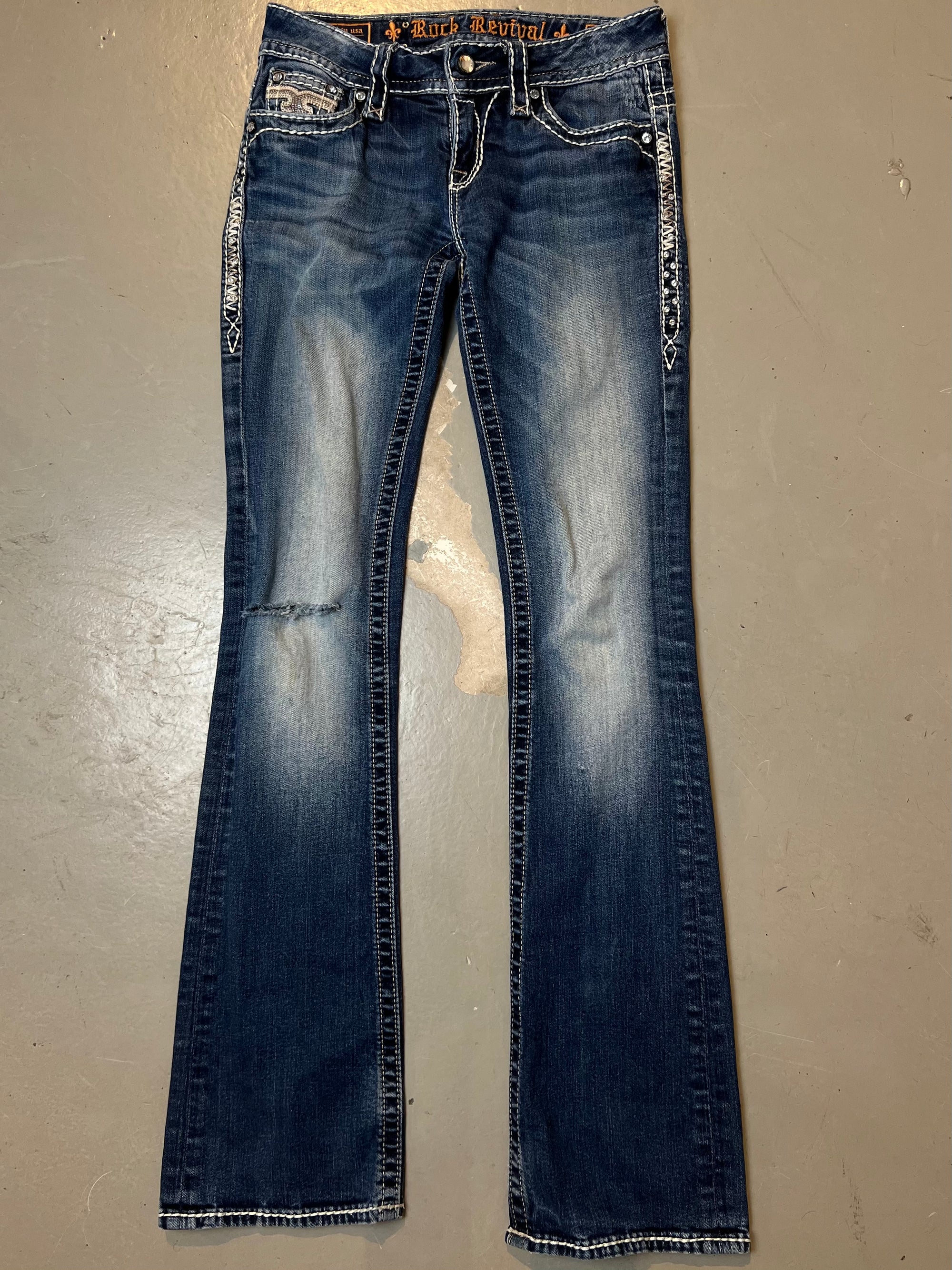 Vintage Rock Revival Glitter Denim S