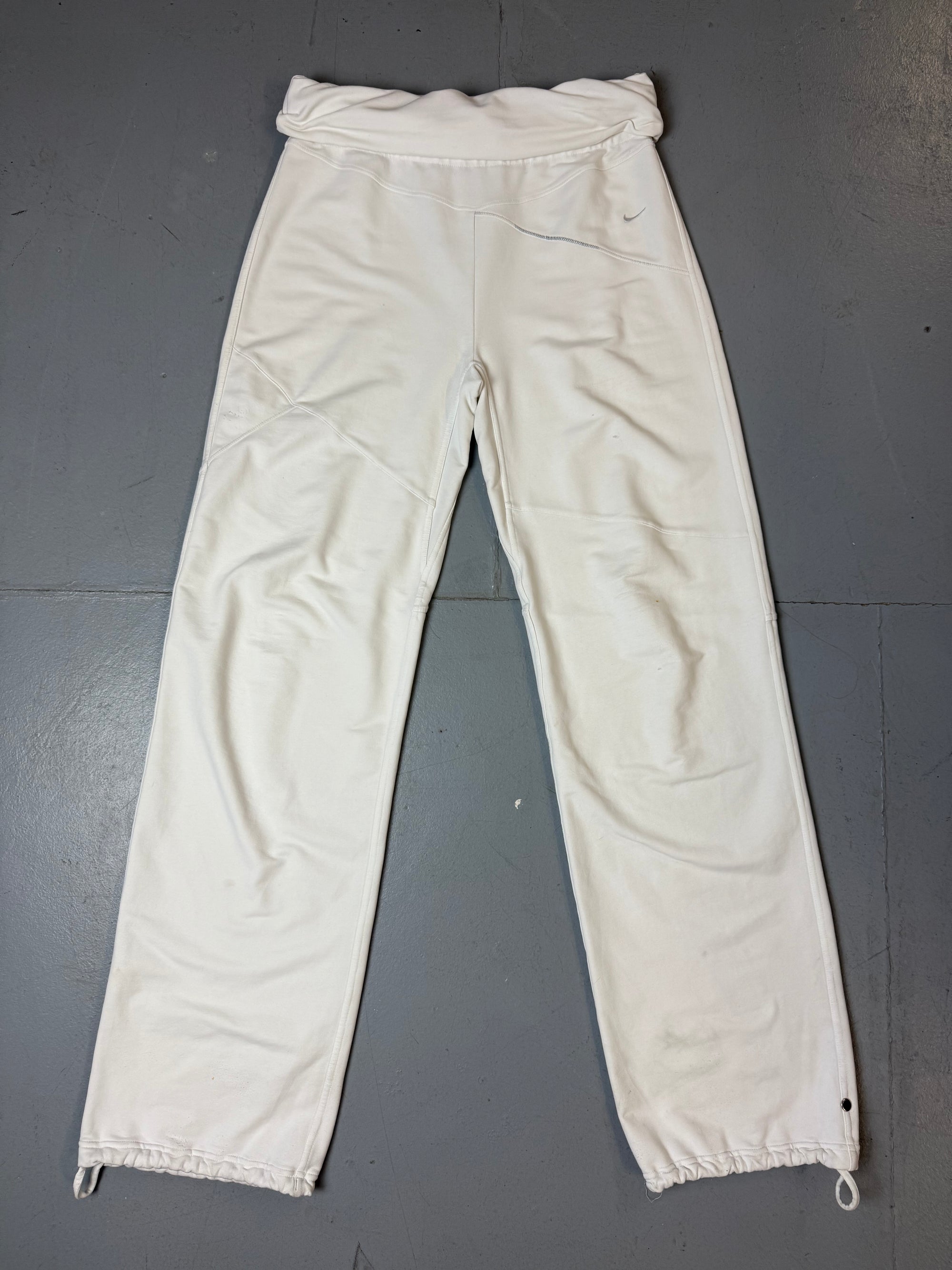 Vintage Nike White Baggy Gym Pants M