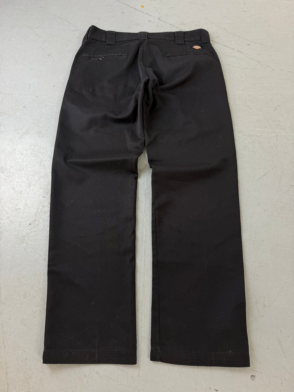 Vintage Dickies Black Slim Straight Pants für Herren. Y2K Second Hand 2000s Fashion