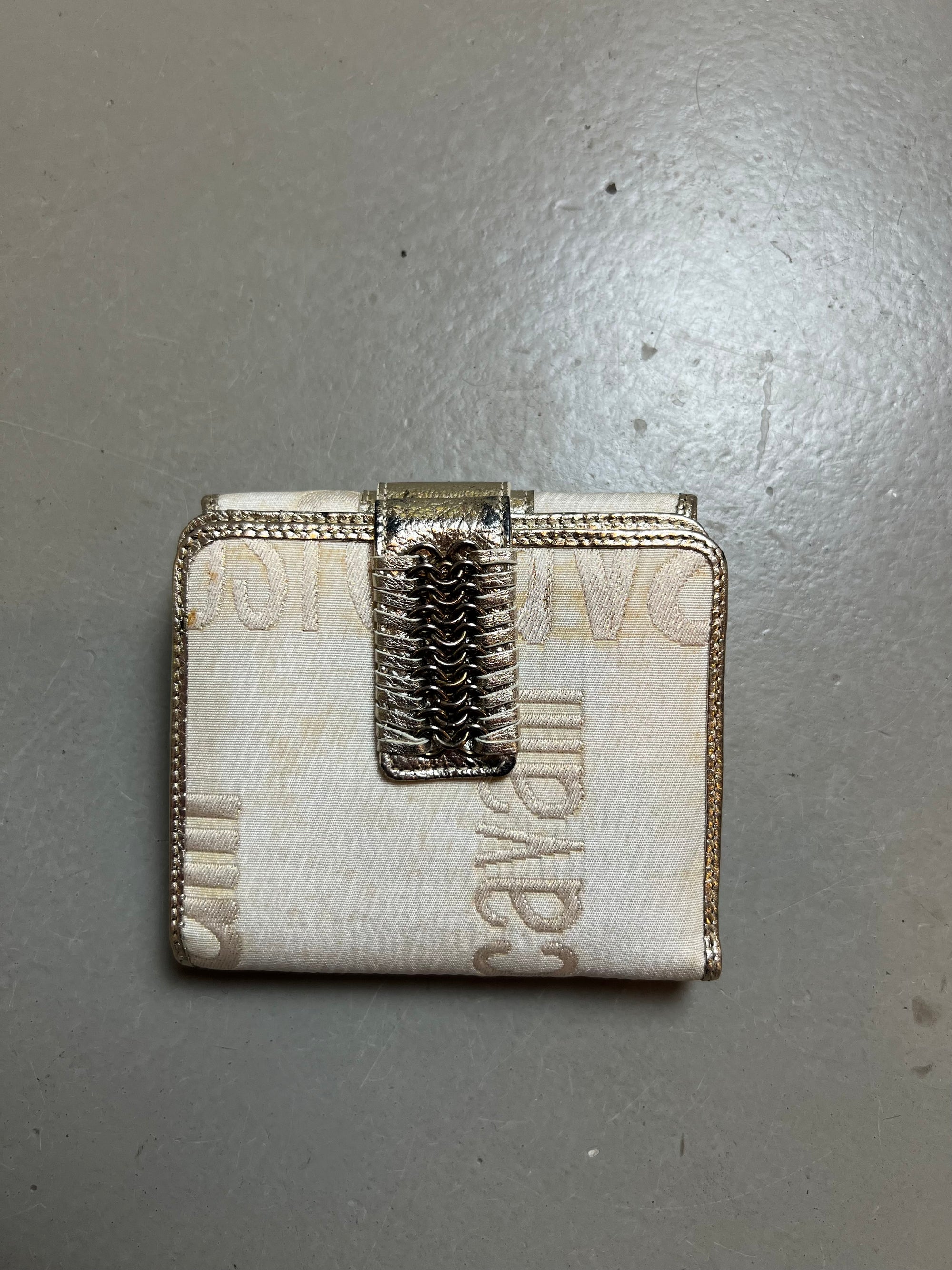 Vintage Beige & Gold Just Cavalli Wallet
