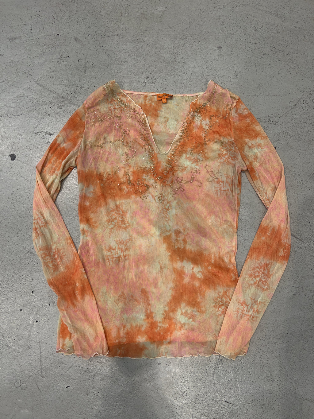 Vintage Orange Mesh Longsleeve (S)