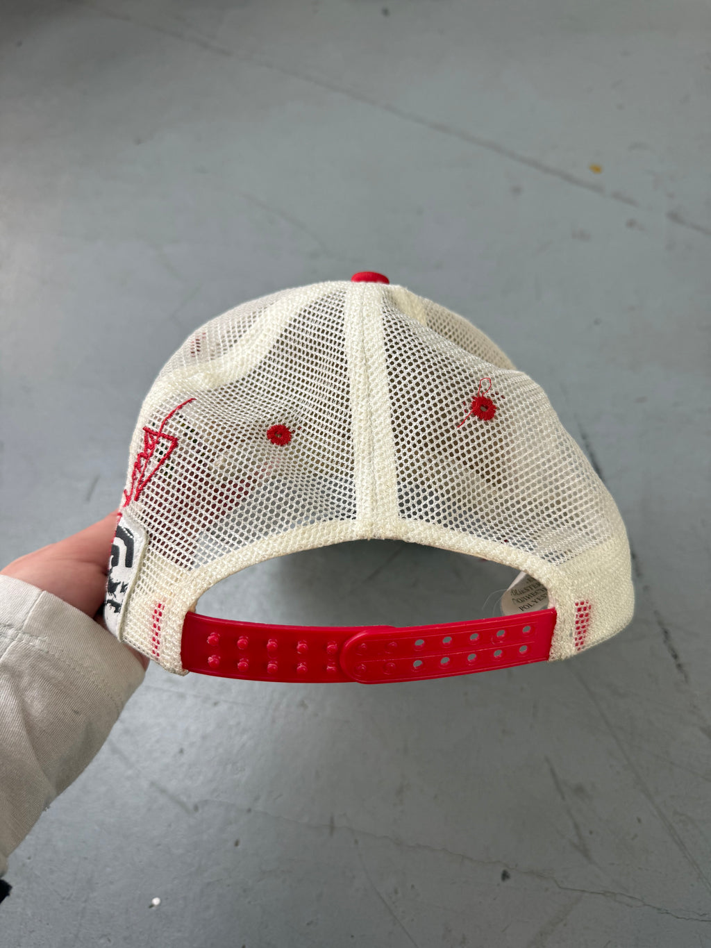 Vintage Rot Weiße Billabong Cap Unisex Y2K Fashion 